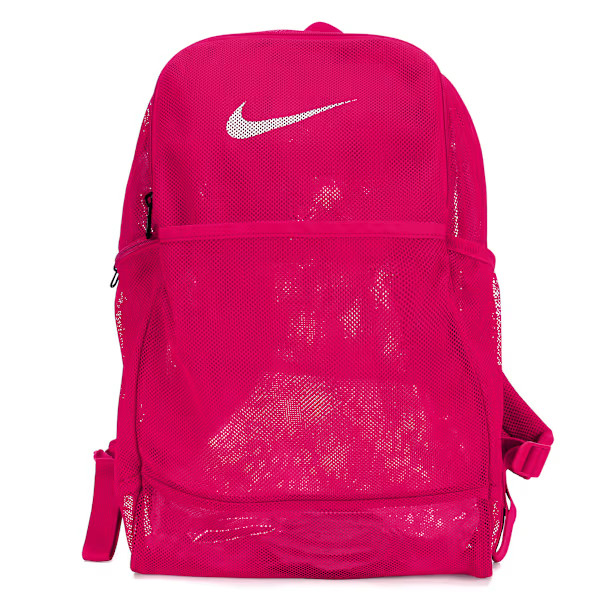 Nike Brasilia Unisex Mesh Backpack – Rose / White