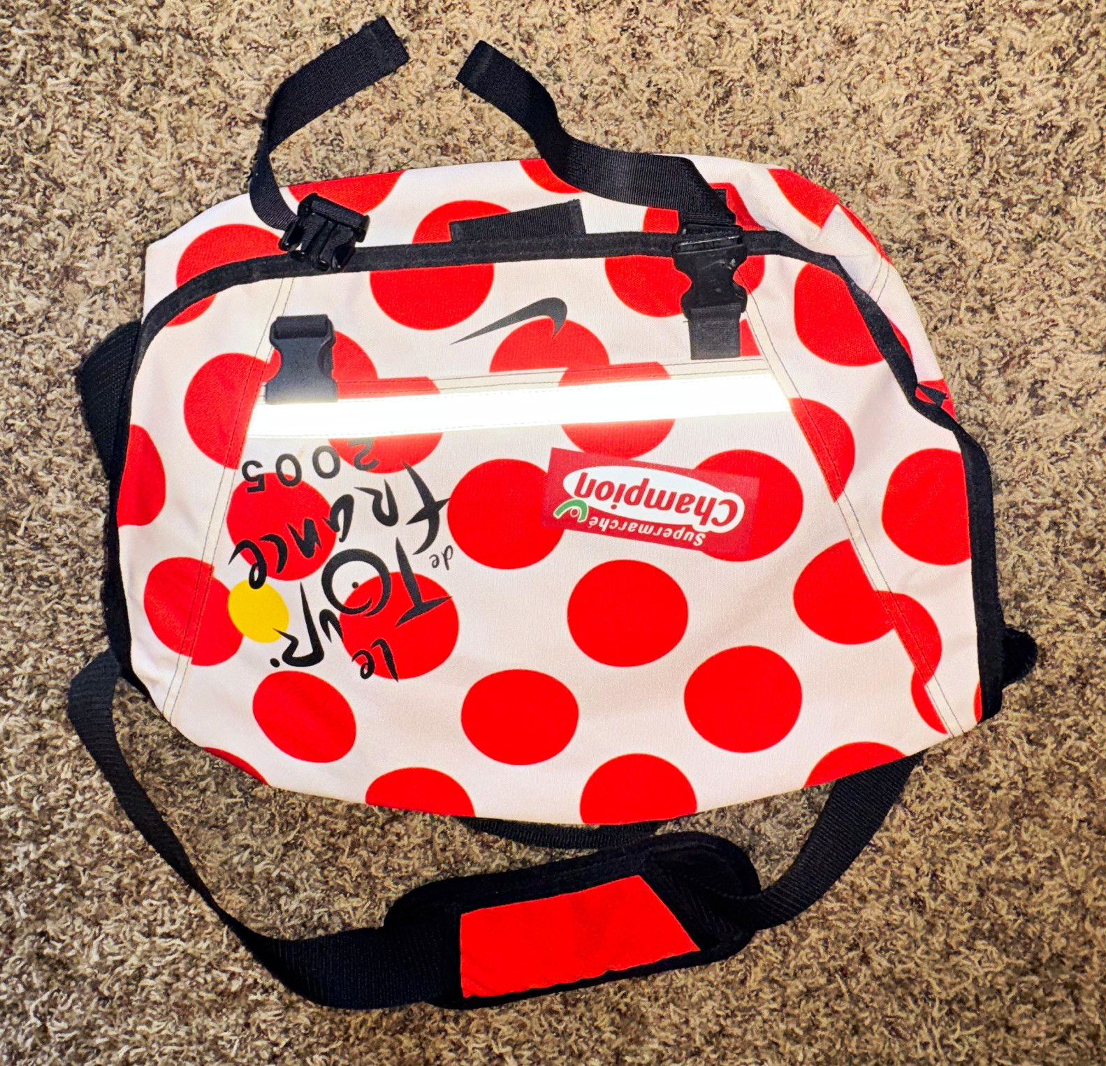 Nike 2005 Tour de France Polka Dot Messenger Bag White/Red/Black Med
