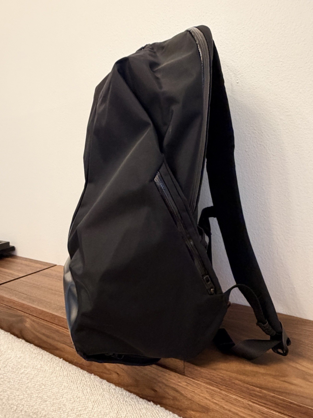 Lululemon Black Backpack Zip Closure Adjustable Strap Multiple Pockets