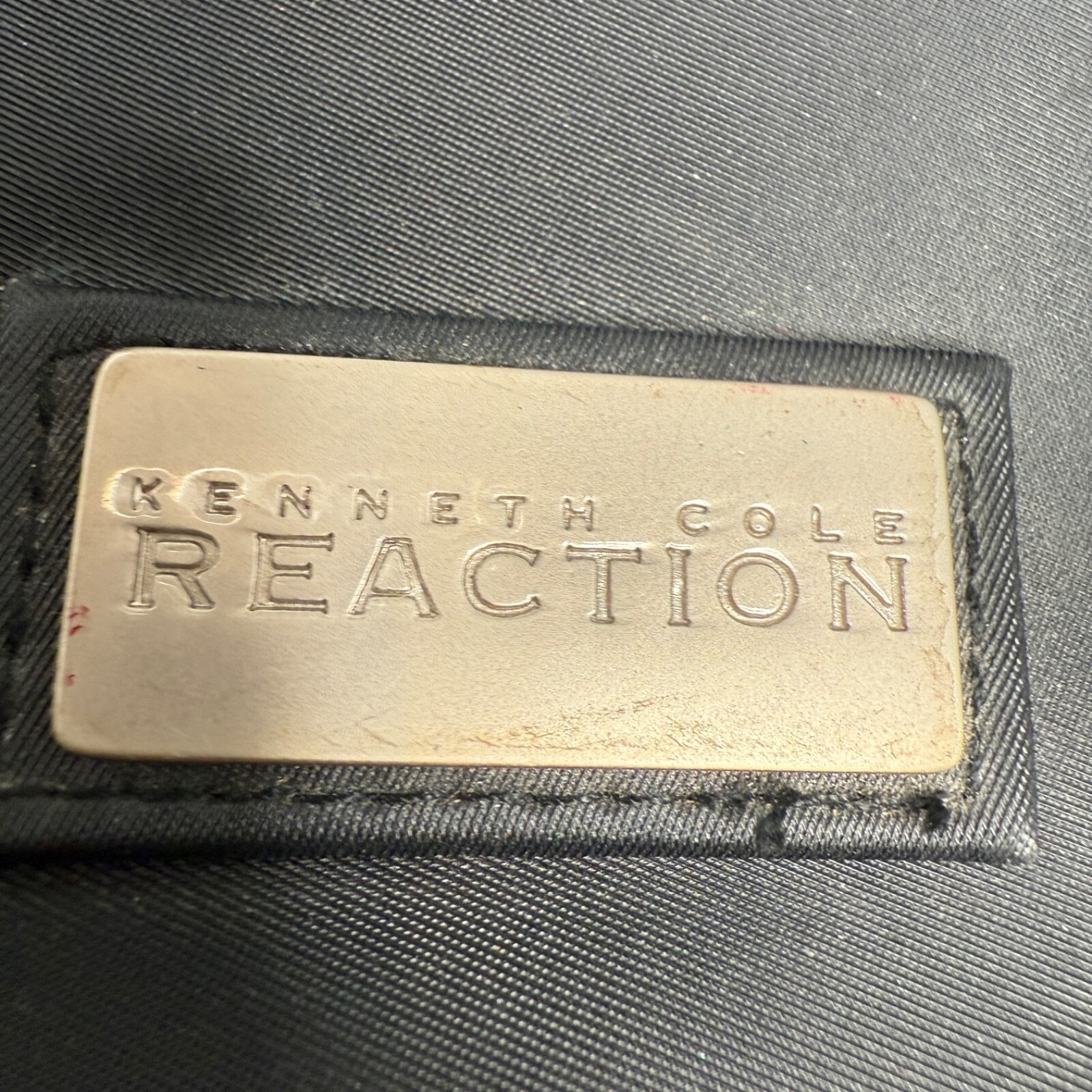 Kenneth Cole Reaction Black Messenger Laptop Bag 14.6” Satin PVC Organizer