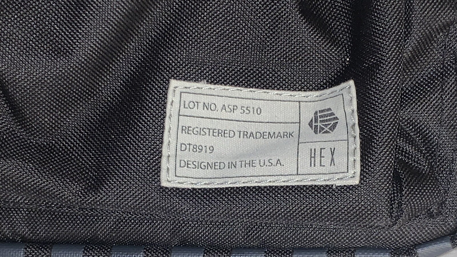 Hex LARGE Compartmentalized Unisex Black Gray Check Checker Aspect Waist Pack