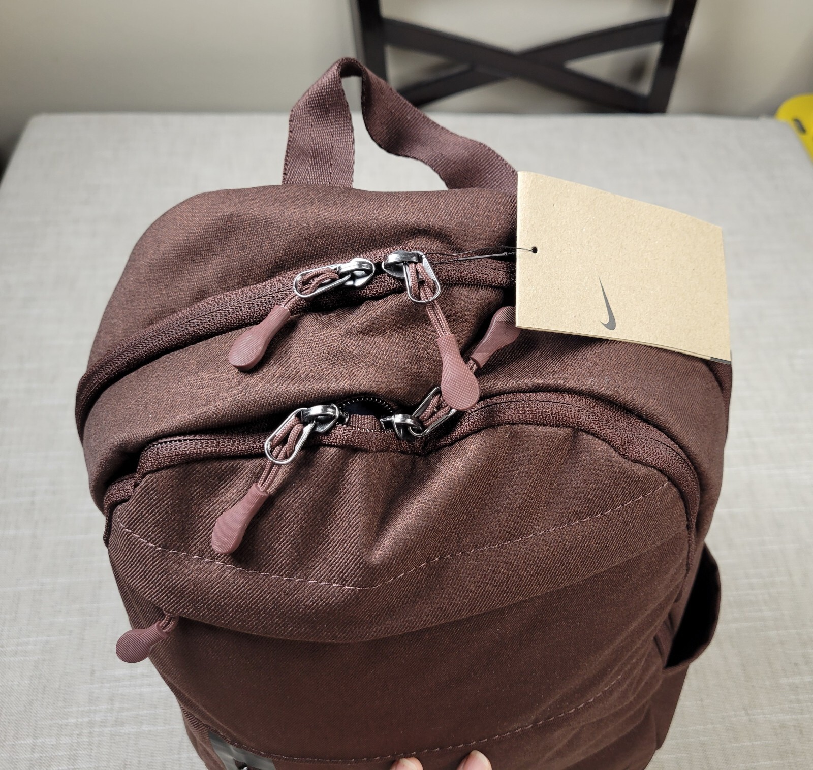 NIKE Elemental Premium Backpack 21L Brown Black Tech Pack Zip Sportswear