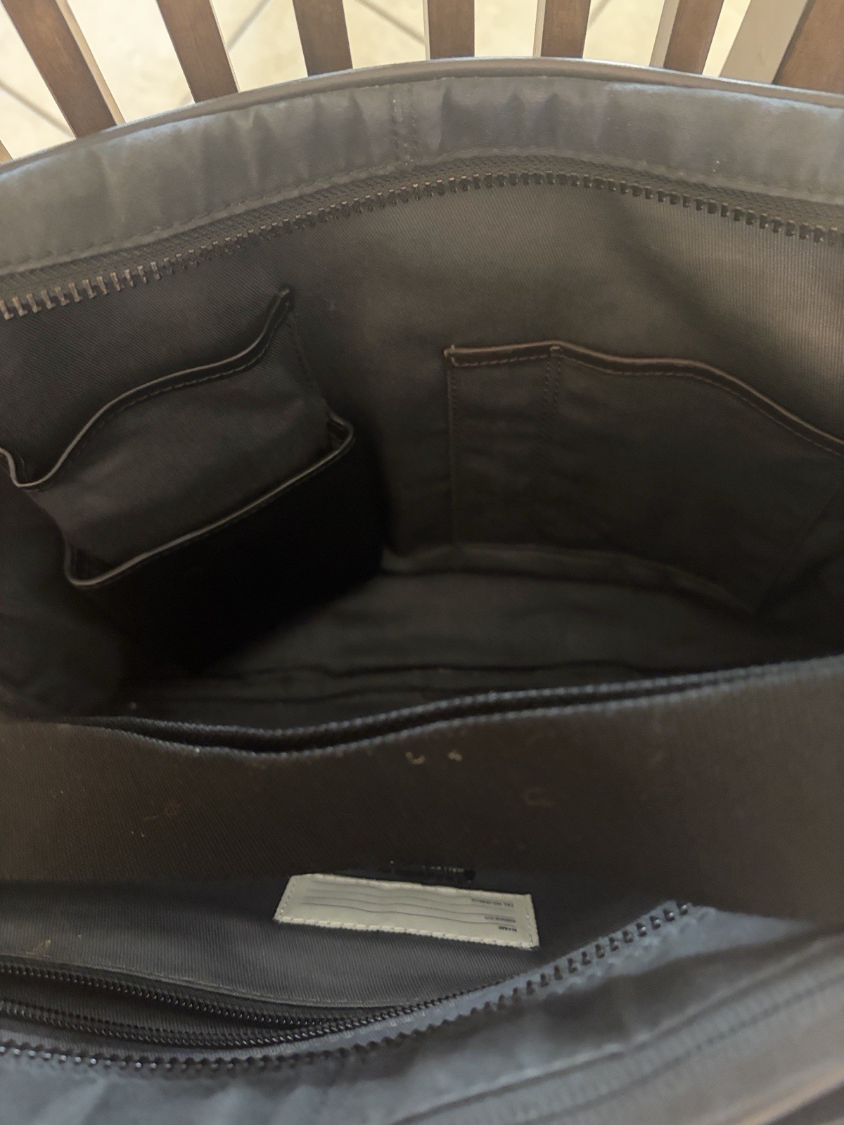Jack Spade Black Men’s Briefcase Zip Closure Top Handle Inner Pockets Medium