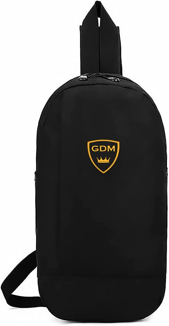 GDM Sling Bag Black Backpack Single Strap Crossbody Lightweight Shoulder Bag for