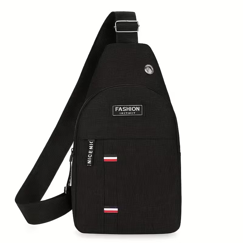 Black Crossbody Shoulder Bag Adjustable Travel Backpack by Fashion Instinct