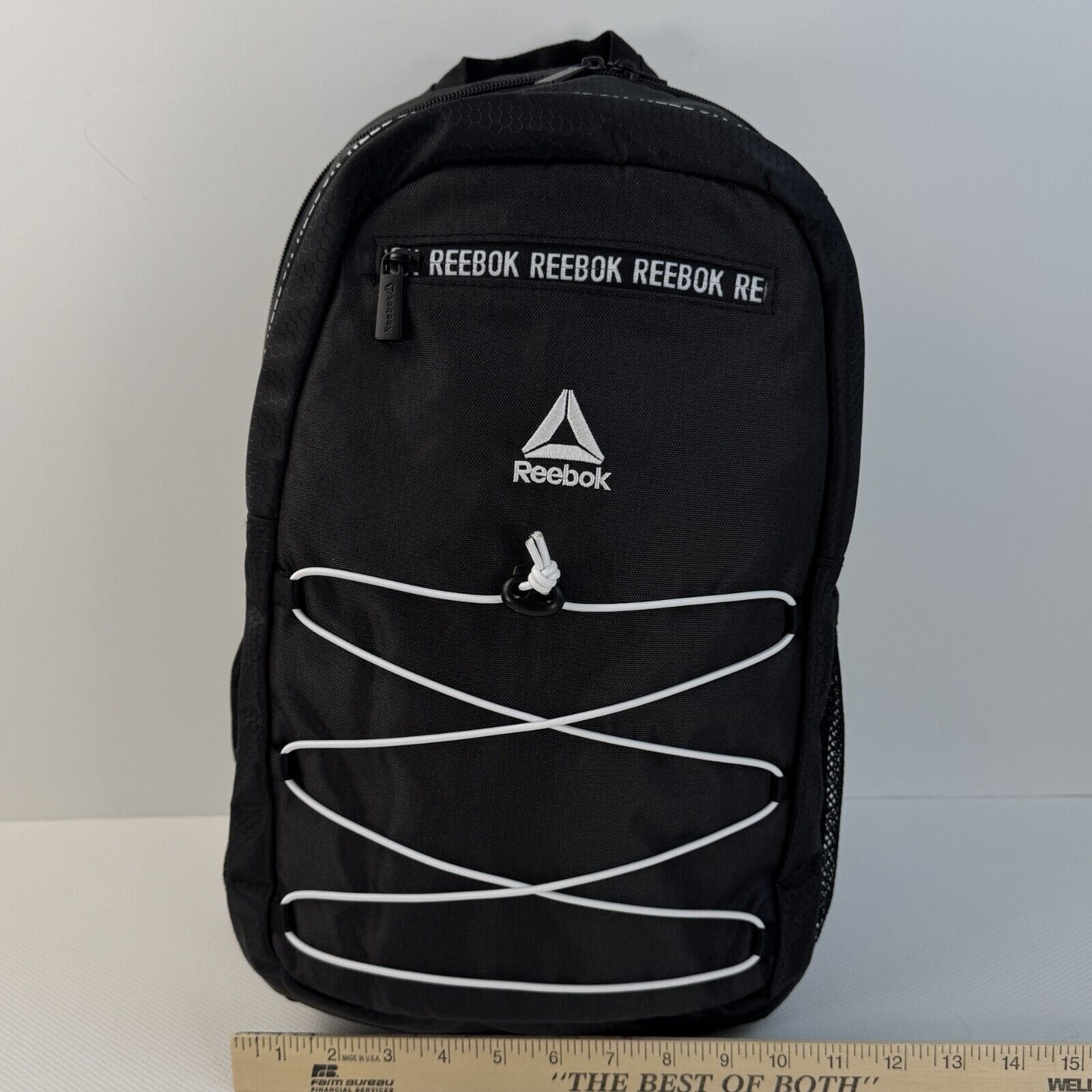 Reebok Backpack Black Lillian With Laptop Compartment Bungee Shoulder Straps