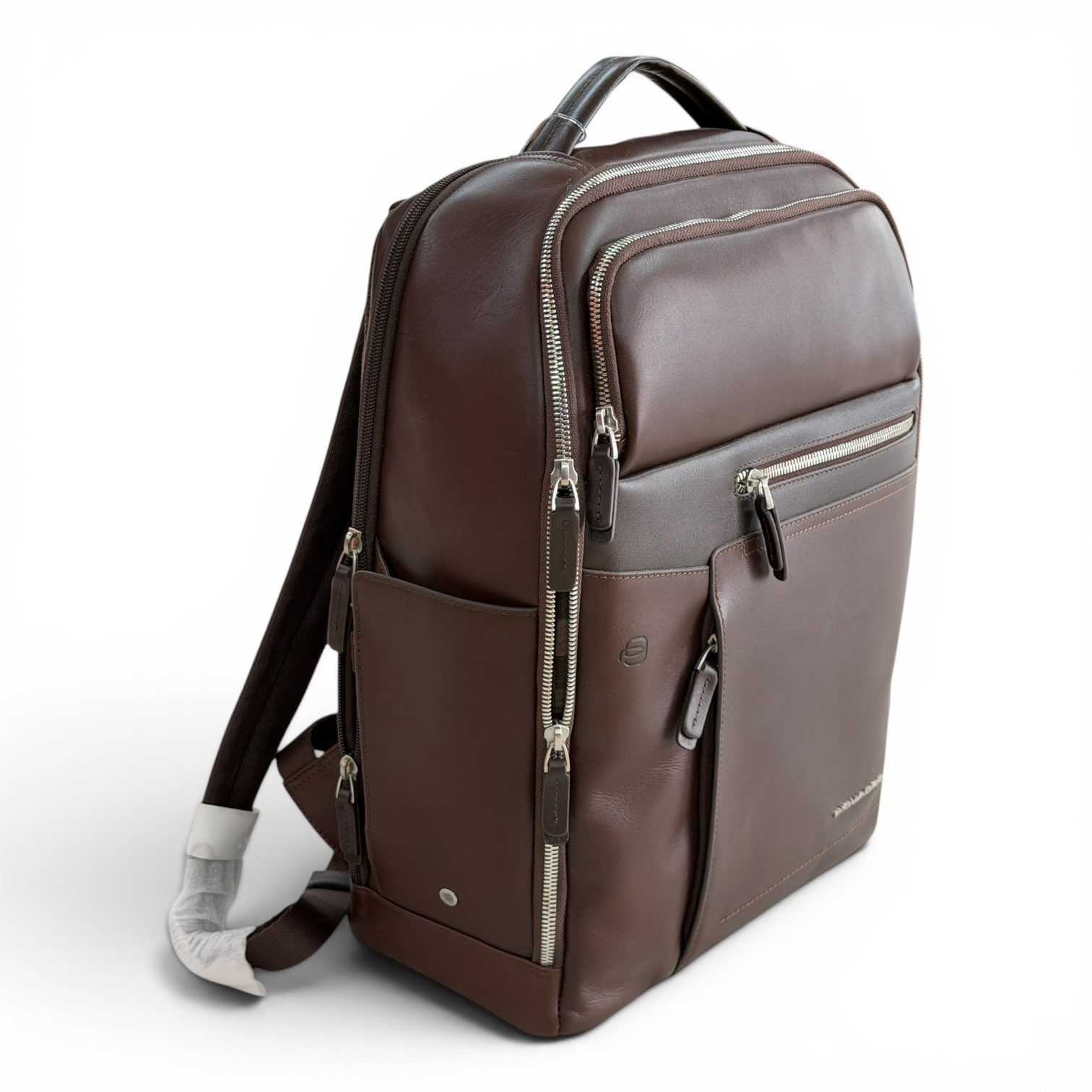PIQUADRO men’s backpack leather backpack with computer made in Italy notebook