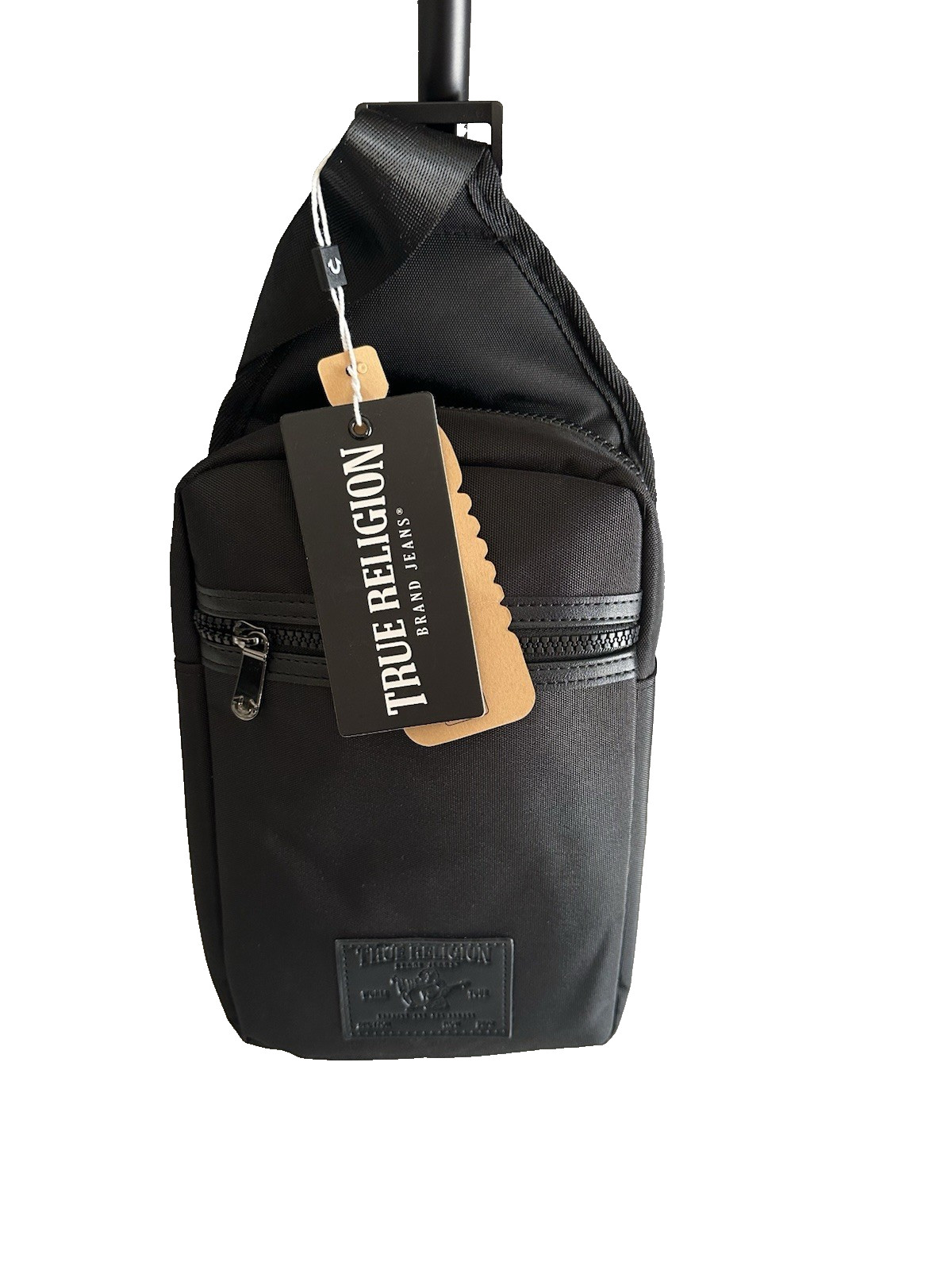NWT True Religion Buddha Patch Unisex Black YETA 2.0 Crossbody Bag TR104144