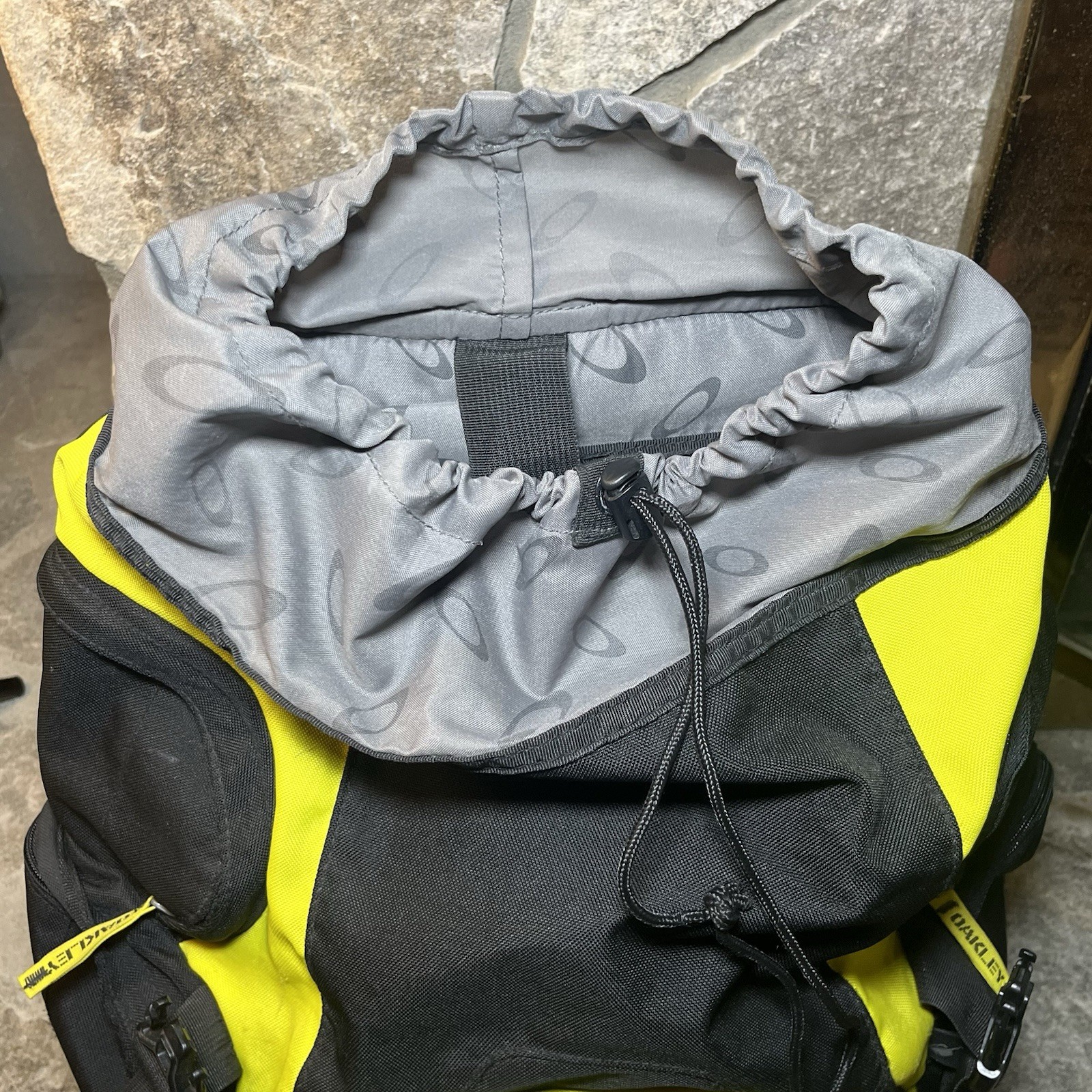 Vintage Oakley Gearbox LX Software Backpack Y2K Yellow Tactical