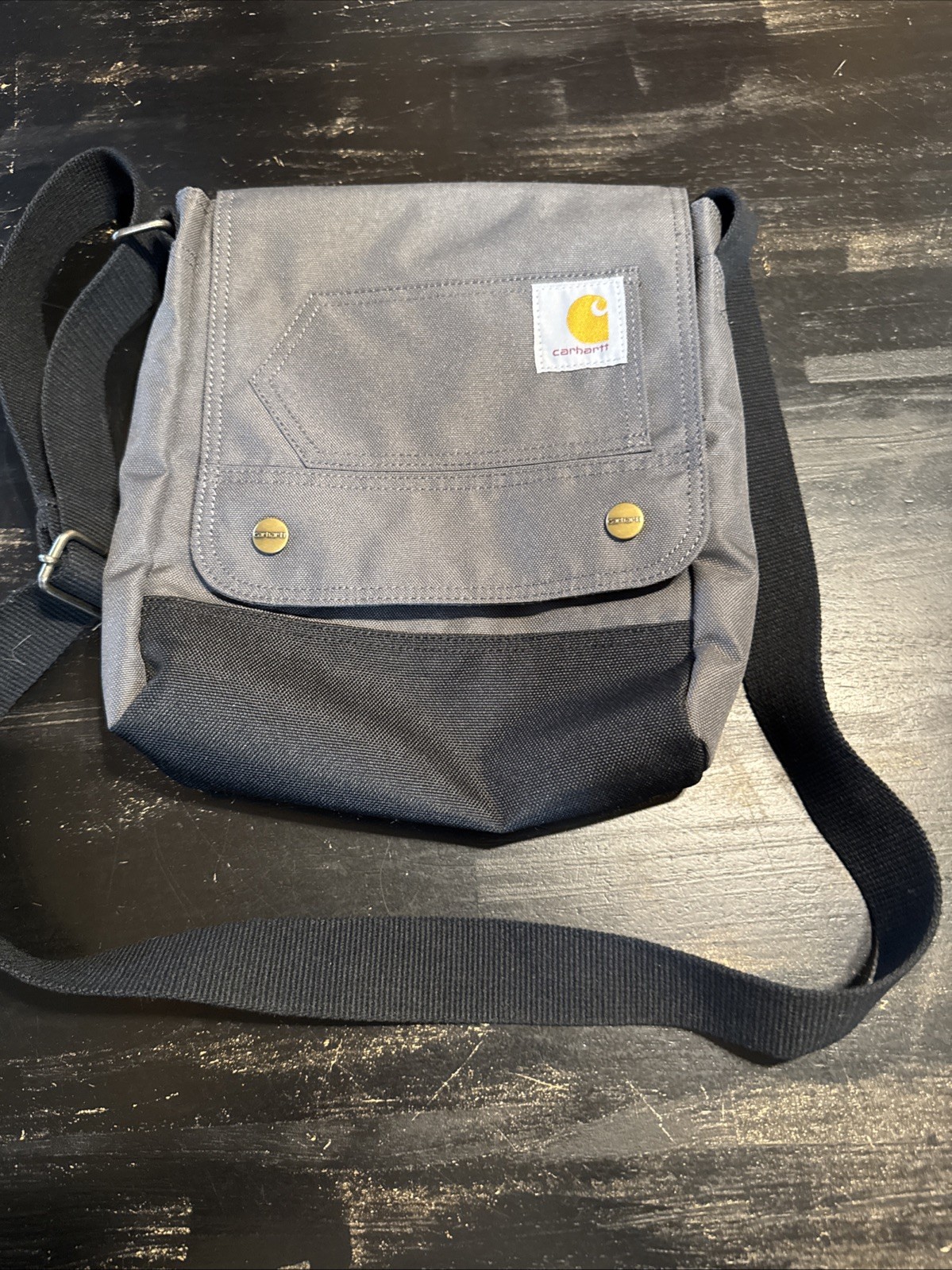 Carhartt Crossbody Snap Bag 9”x 11” x 2.5″ Men’s Women’s Boy’s Waterproof Grey