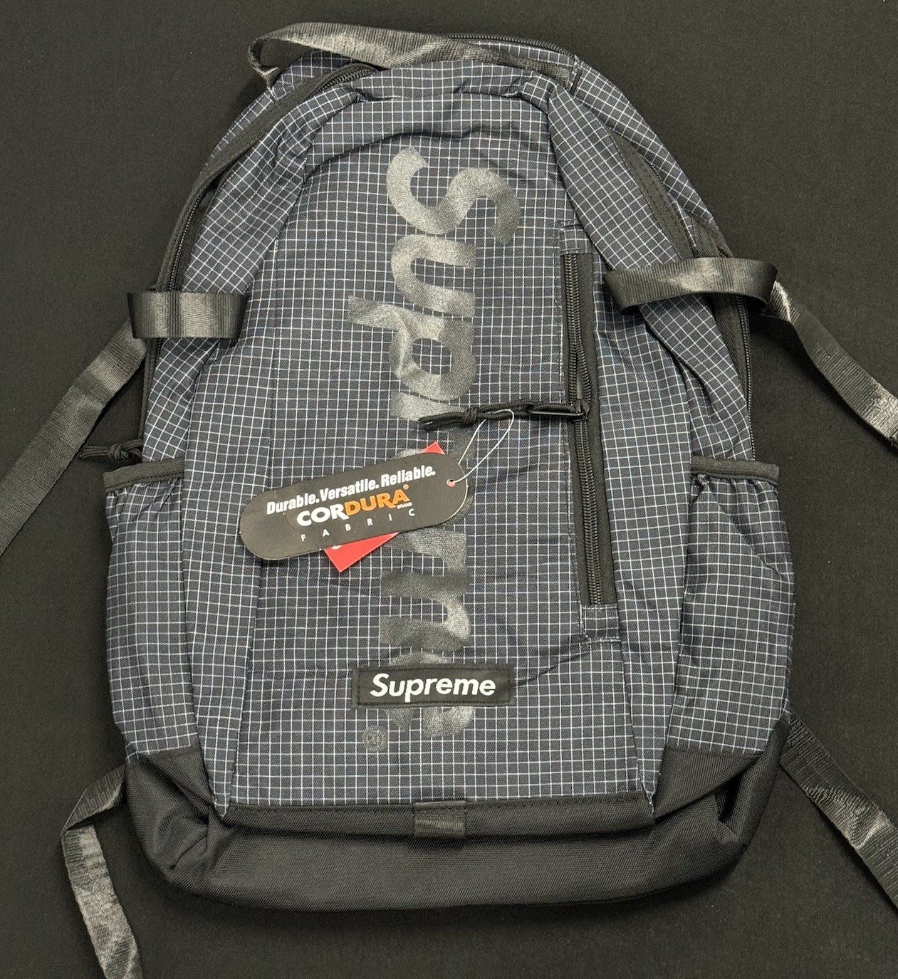 Supreme SS24 Backpack with 3M Navy Reflective Design Embossed Logo Bag Tactical