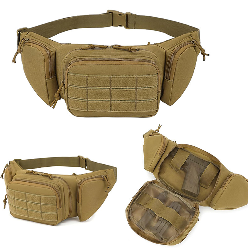 Tactical Pistol Pouch Waist Gun Pack Bag Fanny Packs Concealed Carry Gun Holster