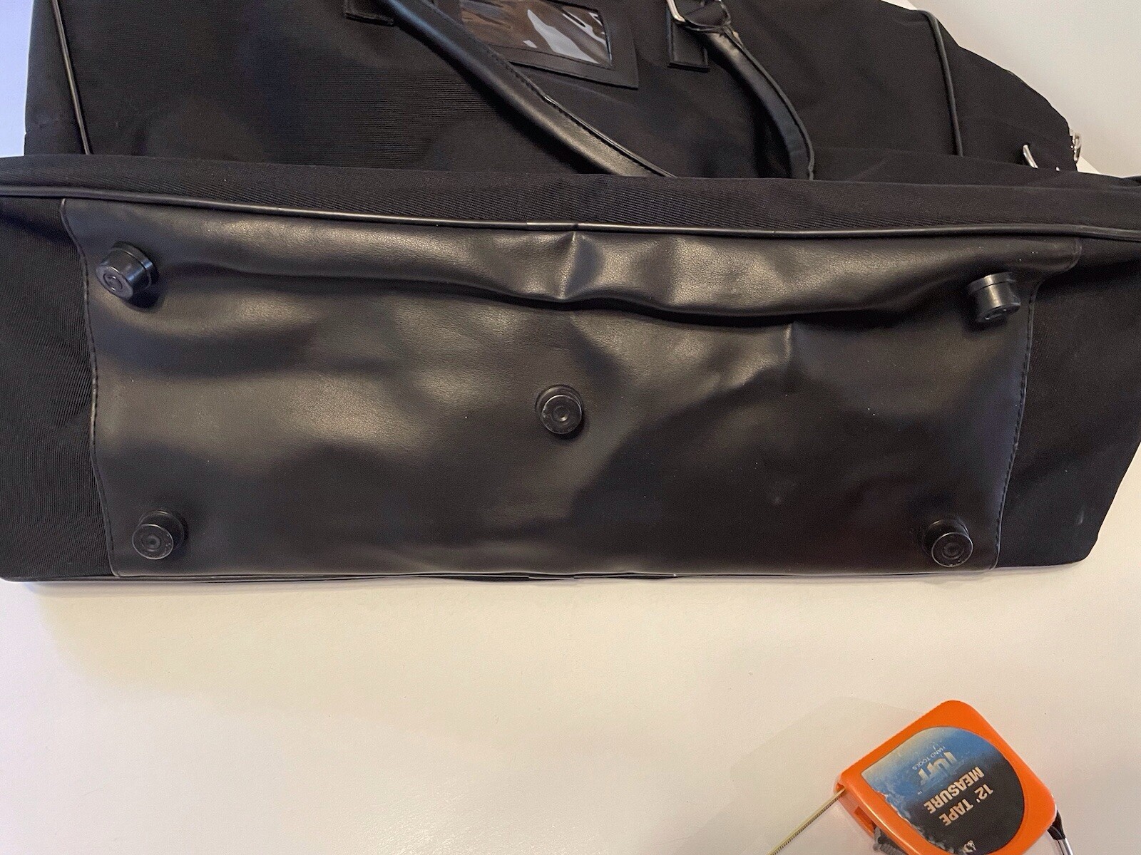 Calvin Klein 100% Polyester travel duffle bag black, shoulder strap, And Handles