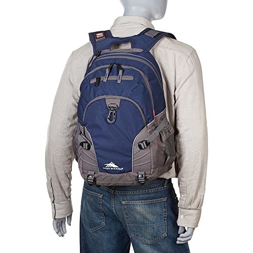 HIGH SIERRA LOOP BACKPACK, TRAVEL, WORK BOOKBAG, TABLET SLEEVE, SILVER HEATHER