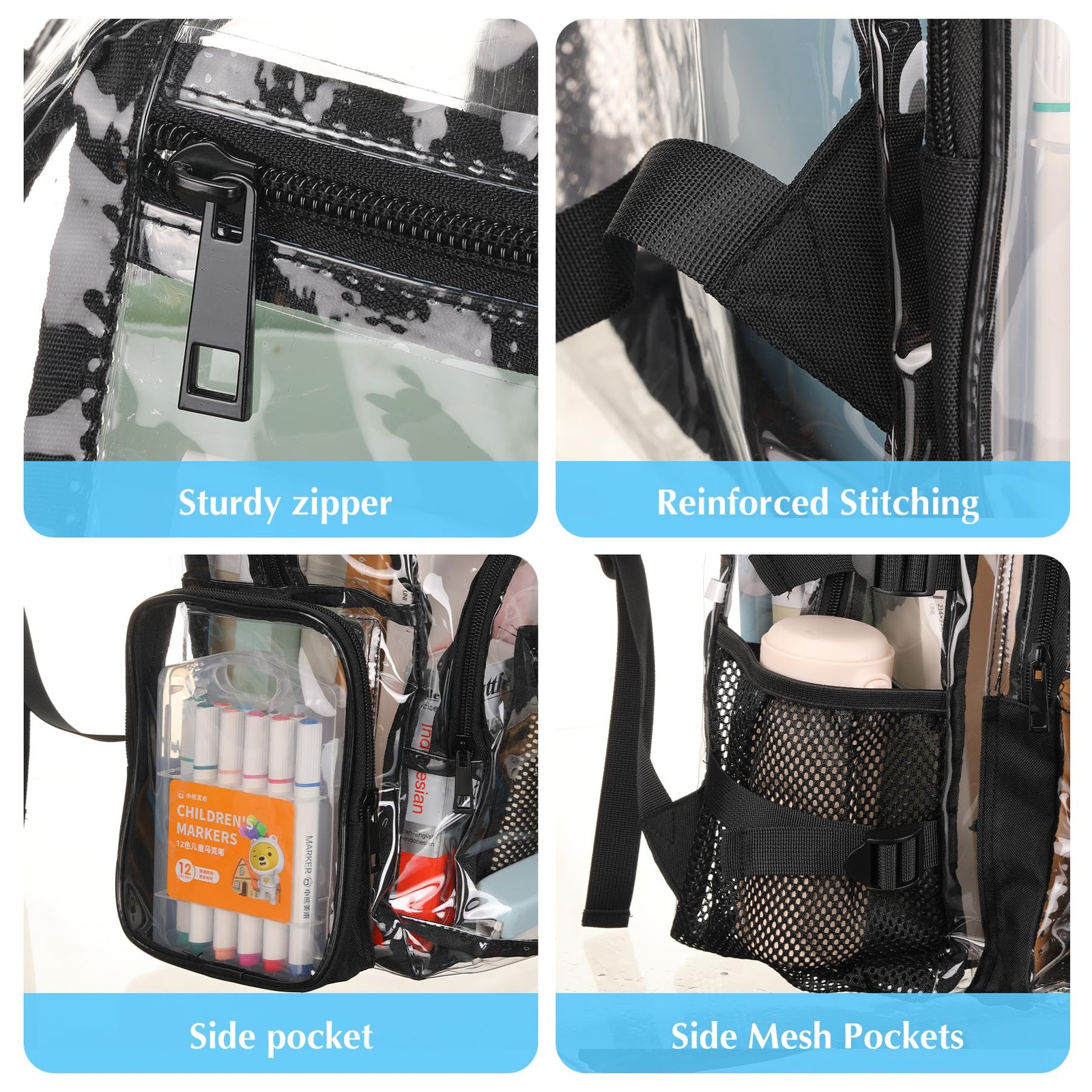 Clear Backpack for Students- Heavy Duty Transparent Bookbag Concerts,School, …