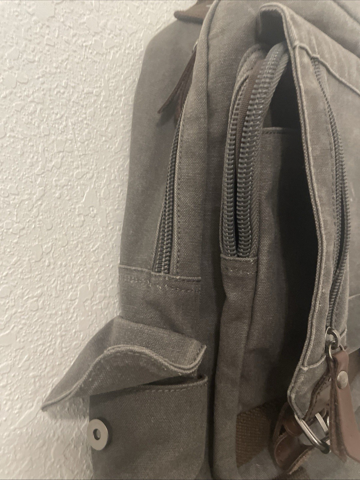 Unisex Canvas Convertible Backpack Rucksack Pack Sling Work Dad Bag Travel