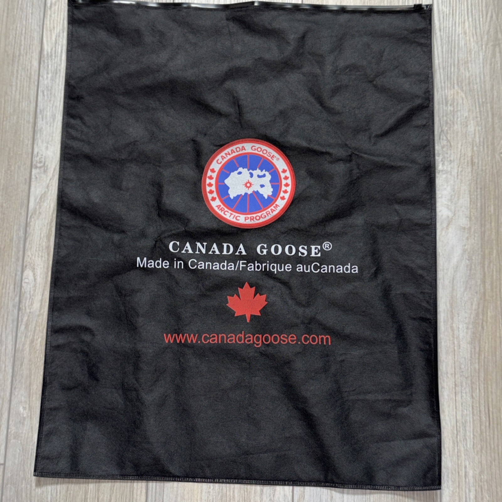 Canada Goose Large Plastic Zip Dust Bag 20″ x 26″ Old Logo
