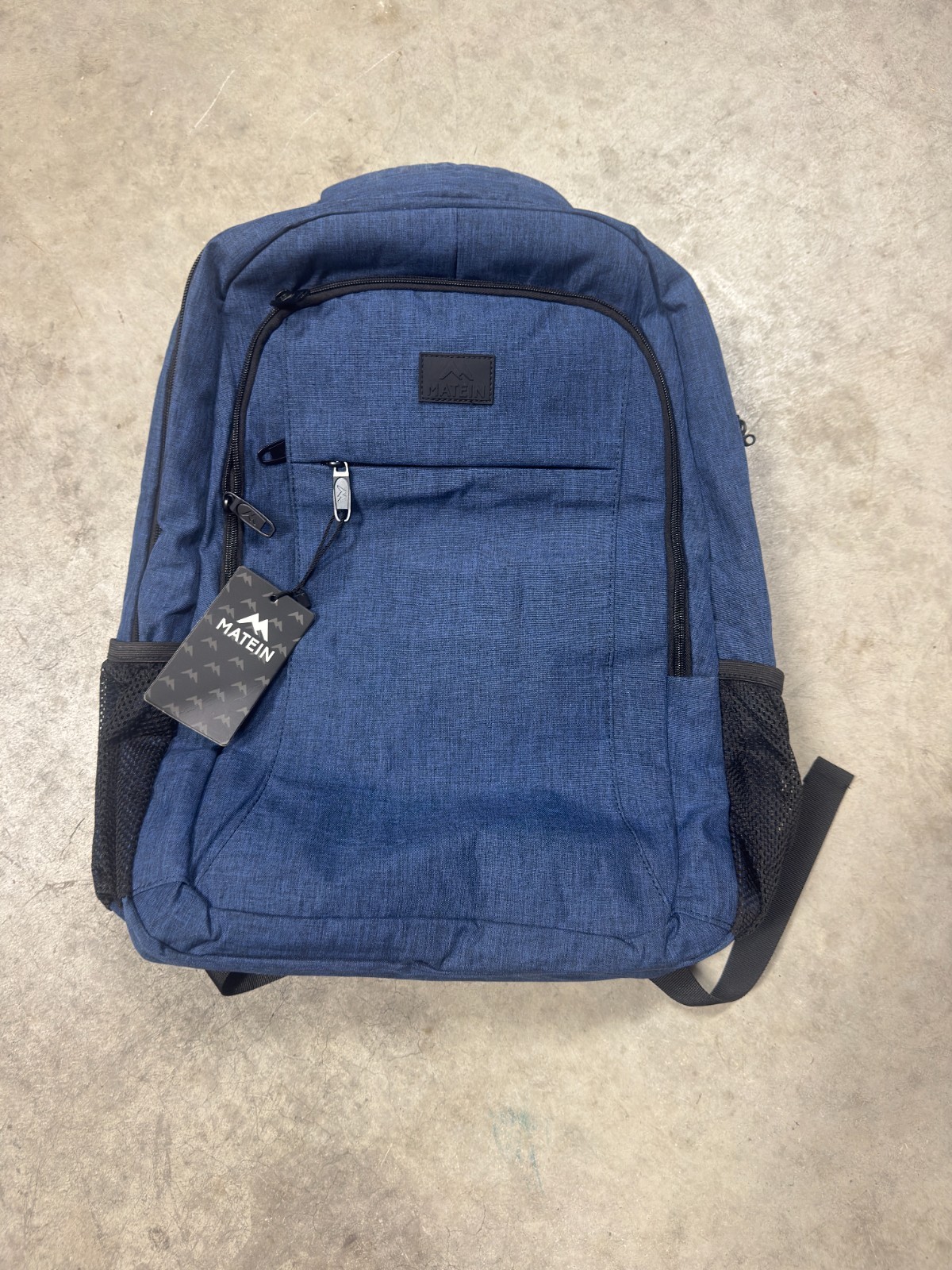 Matein Mlassic Laptop Men Heather Blue USB Charging Hidden Anti-Theft Pocket Bag