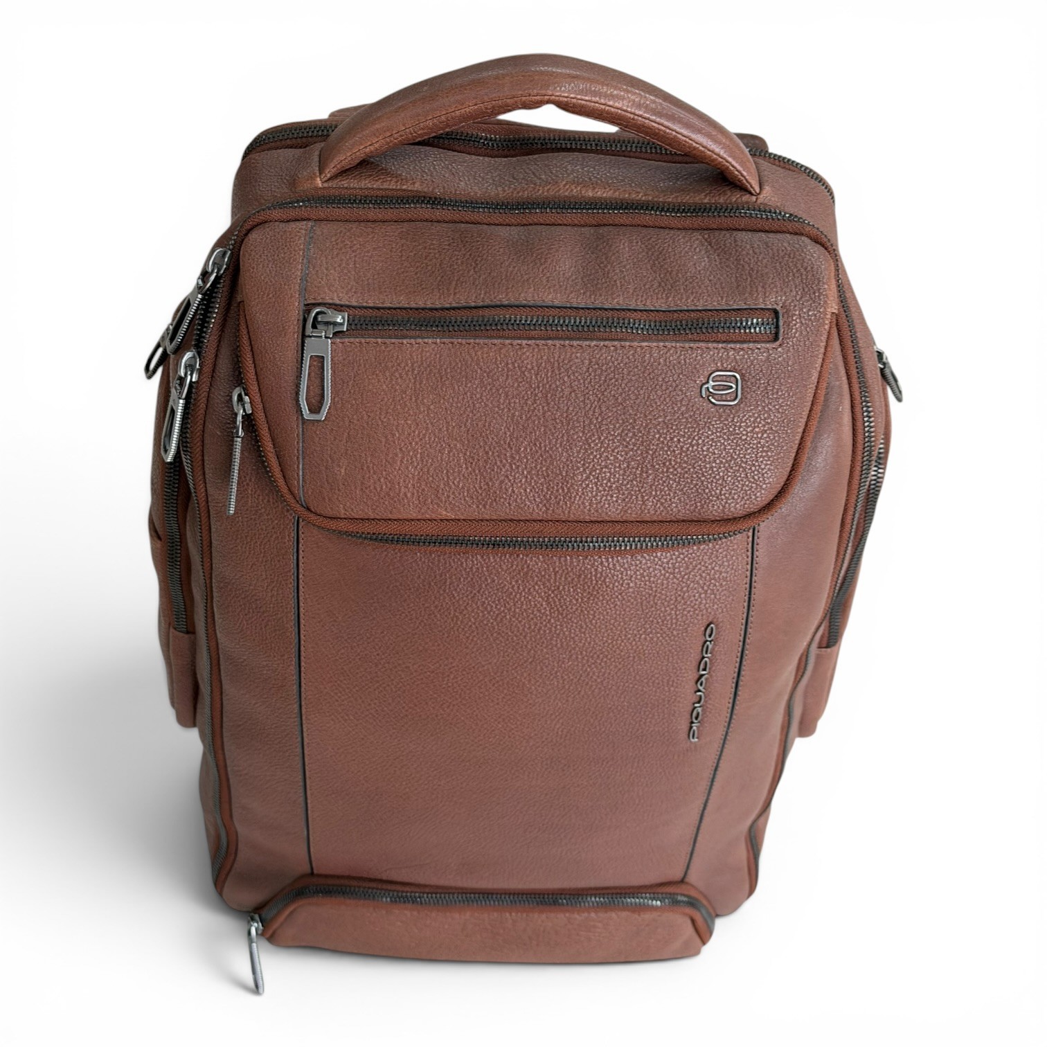 PIQUADRO men’s backpack leather backpack with computer made in Italy notebook