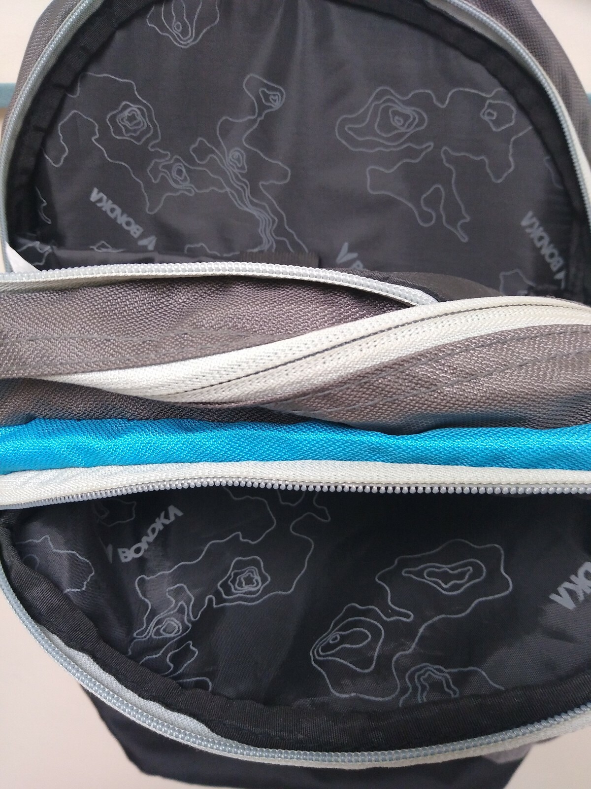 Bondka 19.5″ Eolus Backpack Grey/blue/black, Laptop Bag, School Bag, adjustab