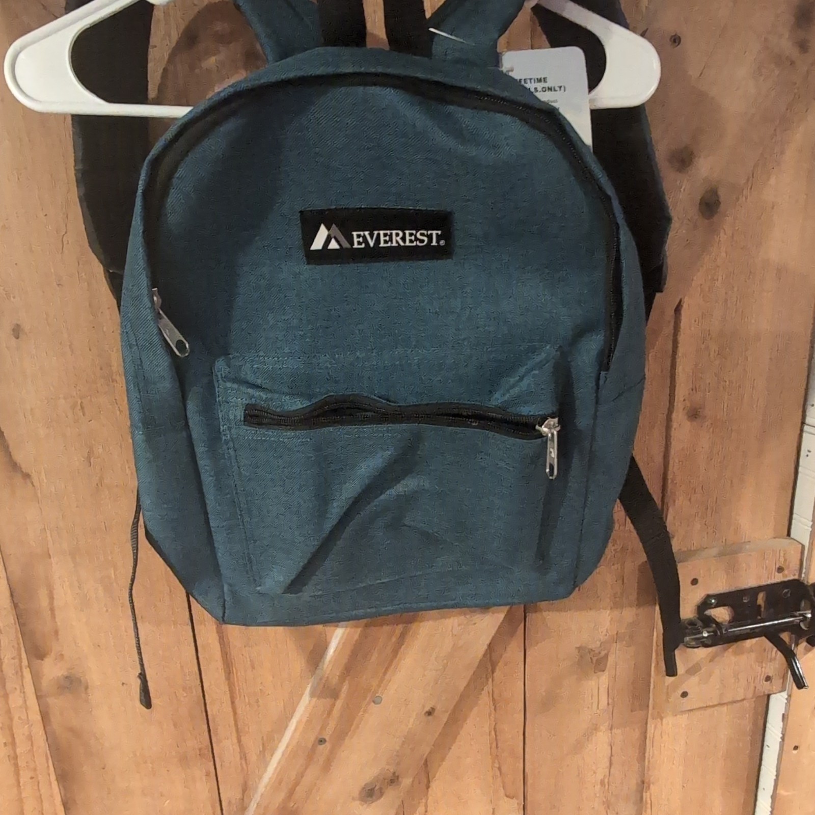 Everest Blue Backpack Daypack Zip Closure Solid with Front Zipper Pocket