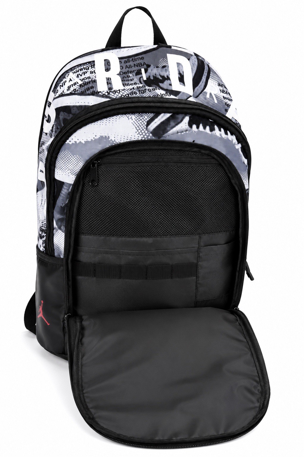 Jordan Backpack Black White Graphic Print Laptop School Travel Bookbag NWT