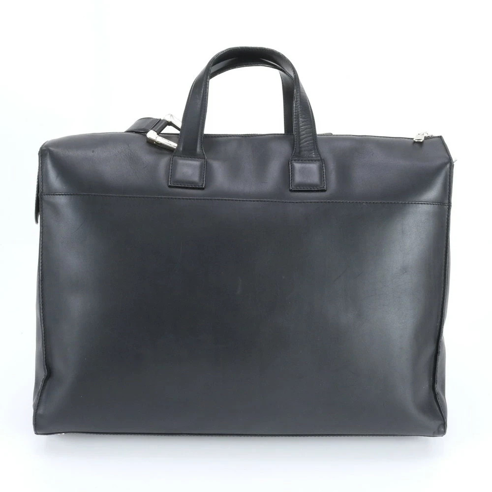 Salvatore Feragamo 2way Briefcase Business Tote Bag Leather Black 43x31x13cm