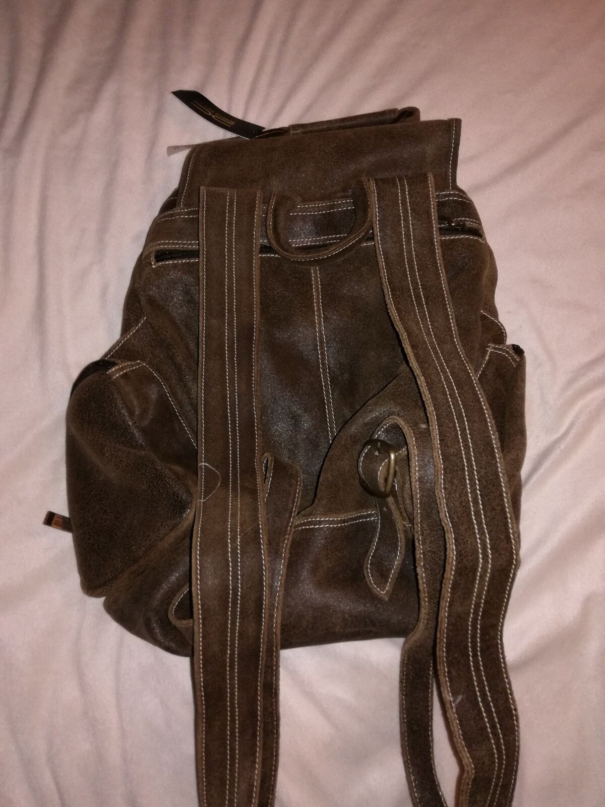 Claire Chase Backpack Uptown Distressed Brown Leather NWT (D11)