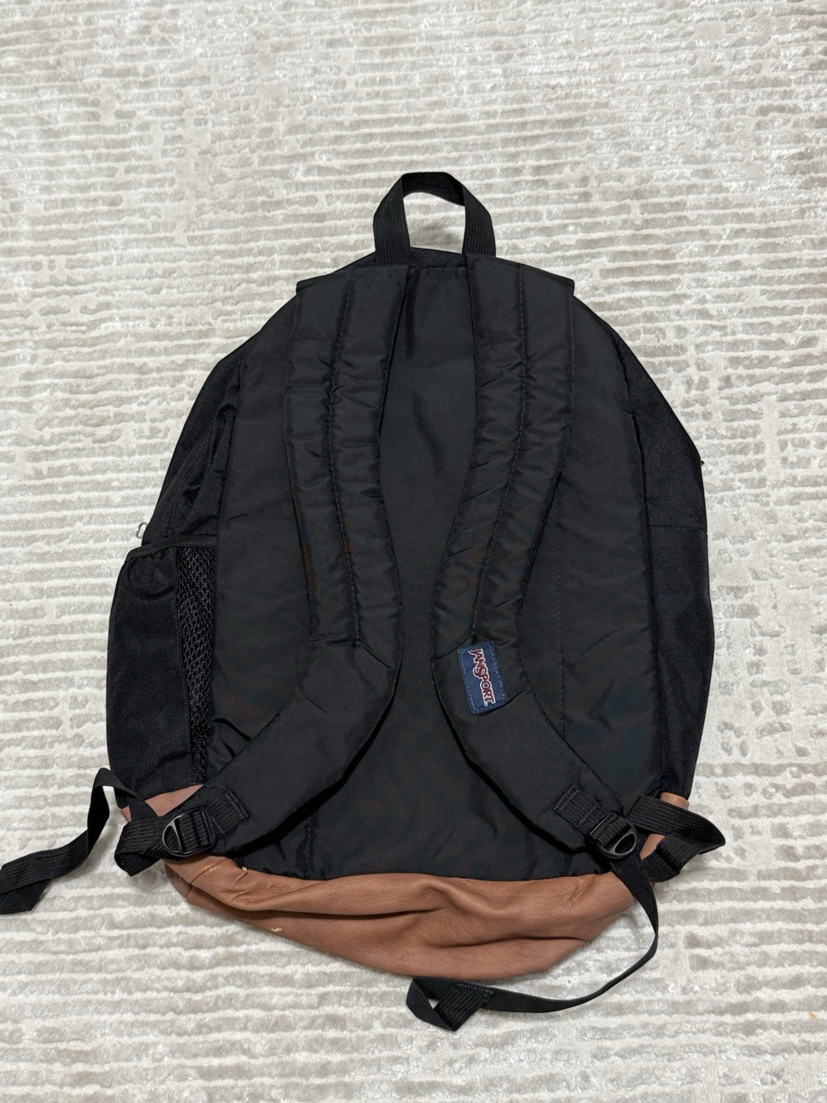 Jansport Backpack Black & Brown Leather