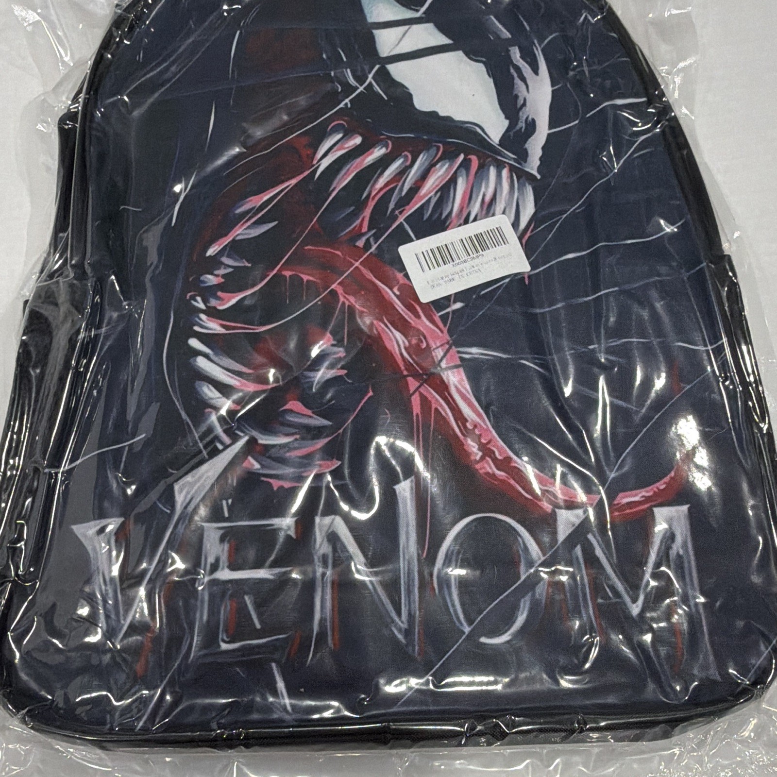 Venom Inspired Backpack Black Red Design New Sealed Zip Closure Adjustable Strap