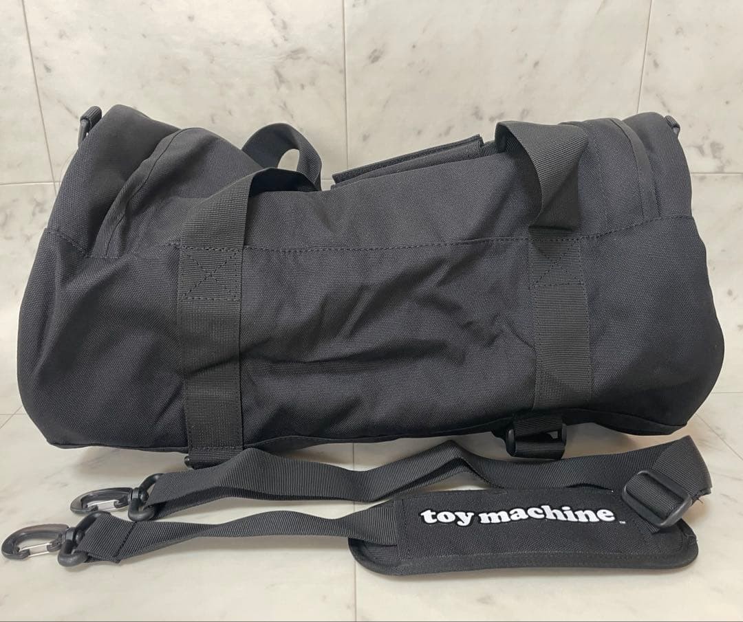 TOY MACHINE Boston Bag Black Adjustable Strap 27x47x28cm