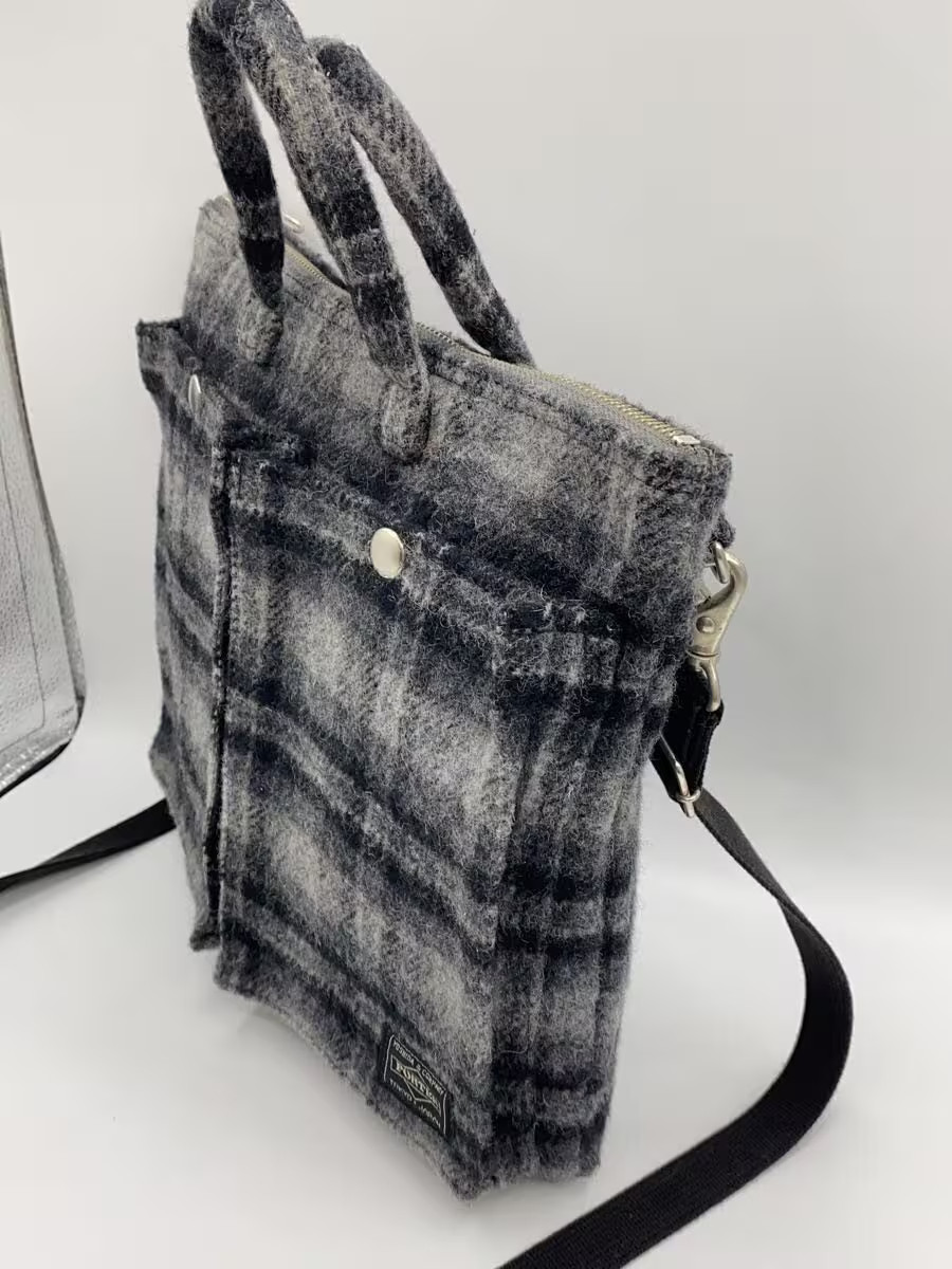HEAD PORTER Shoulder Bag GRY Check