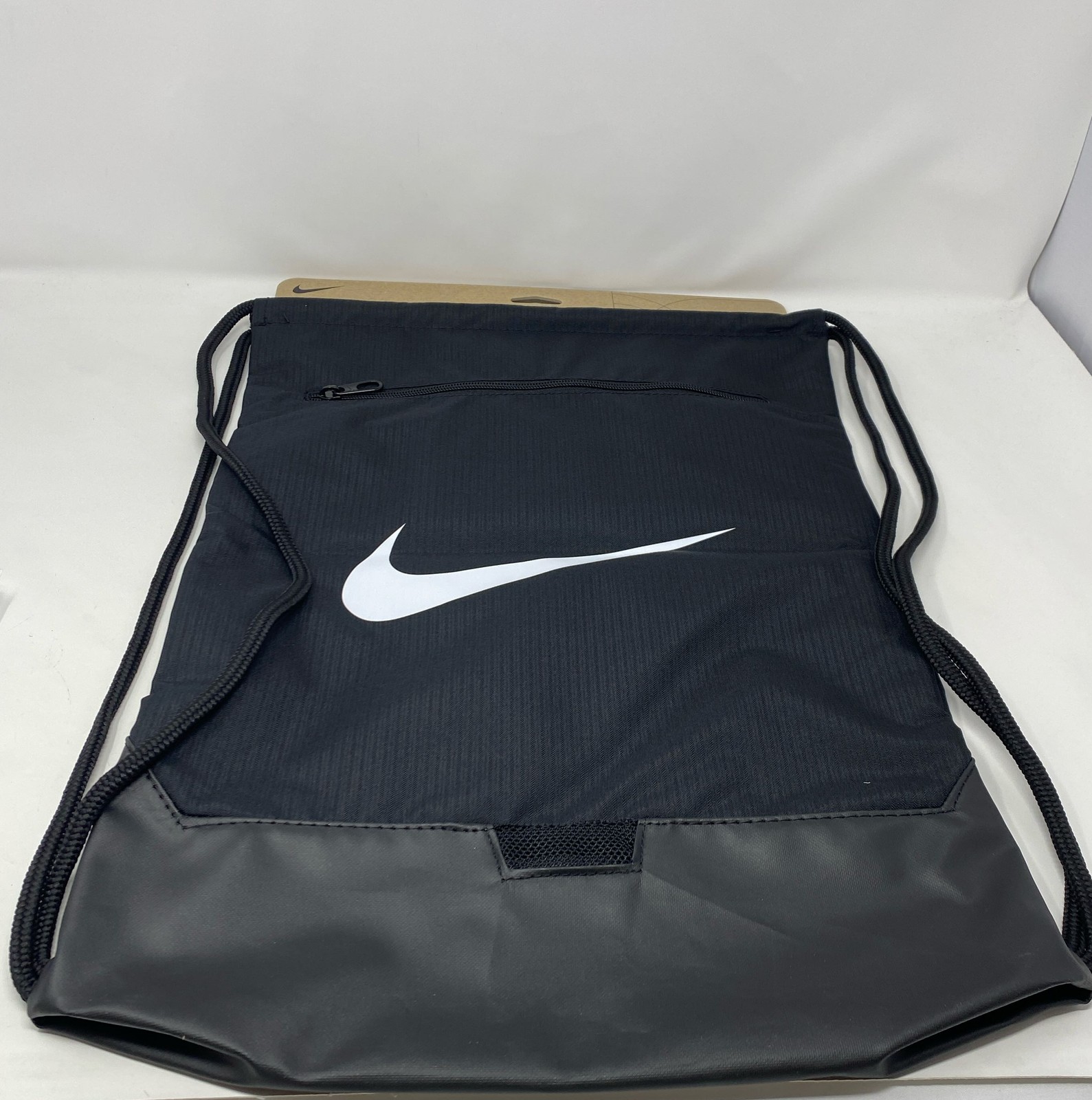 Nike Brasilia 9.5 Training Gym Sack 18L Black/Black/White DM3978-010 Drawstring