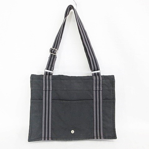 Hermès Canvas Shoulder Bag Black AB 25cm x 16cm x 3.1cm Crossbody Vintage