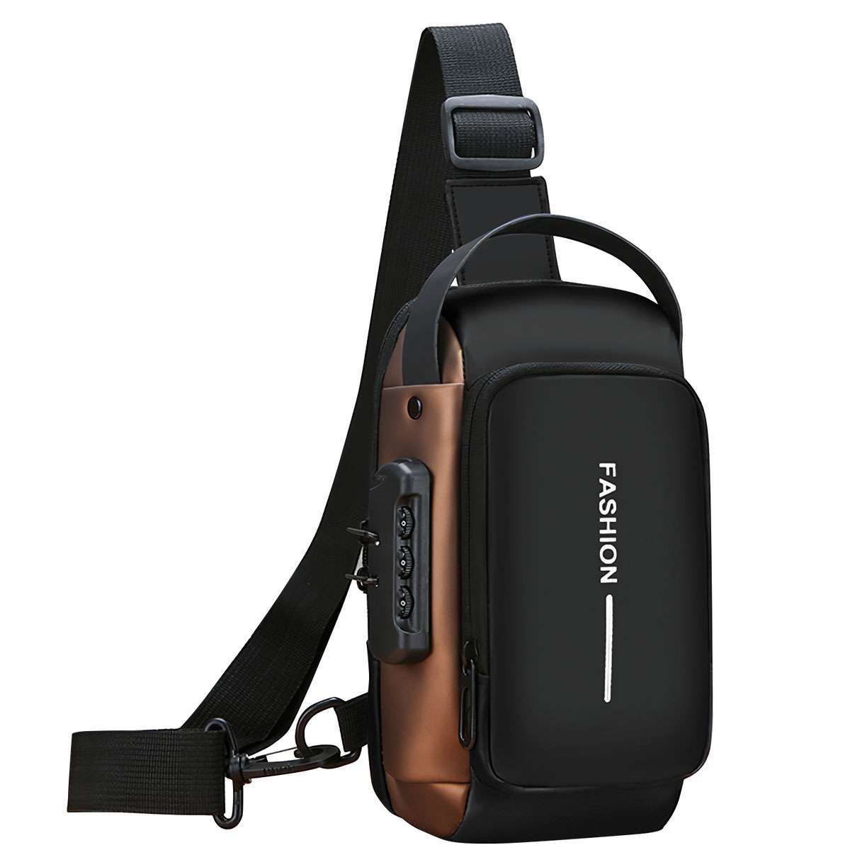 Anti-theft Men’s Sling Crossbody Bag Chest Shoulder Messenger Backpack USB Port