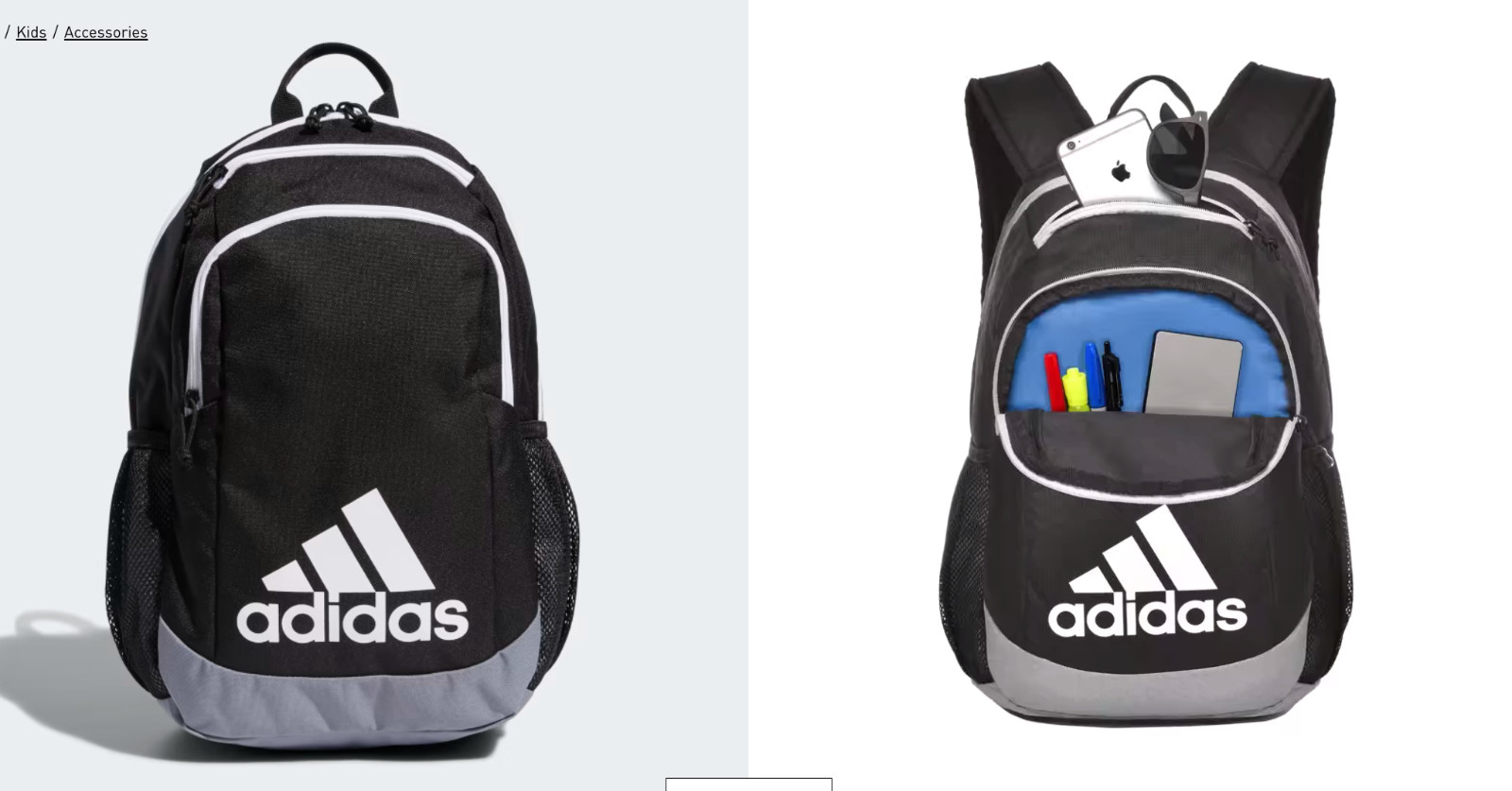 NEW Adidas Young BTS Creator Backpack Brasilia Student Hustle Sport Black Gray