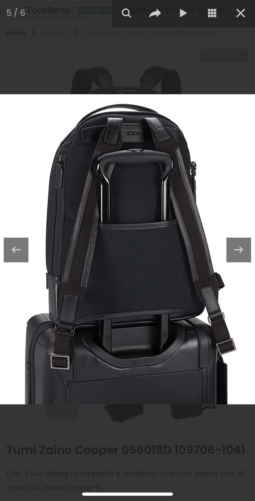 Tumi Zaino Cooper Backpack Black