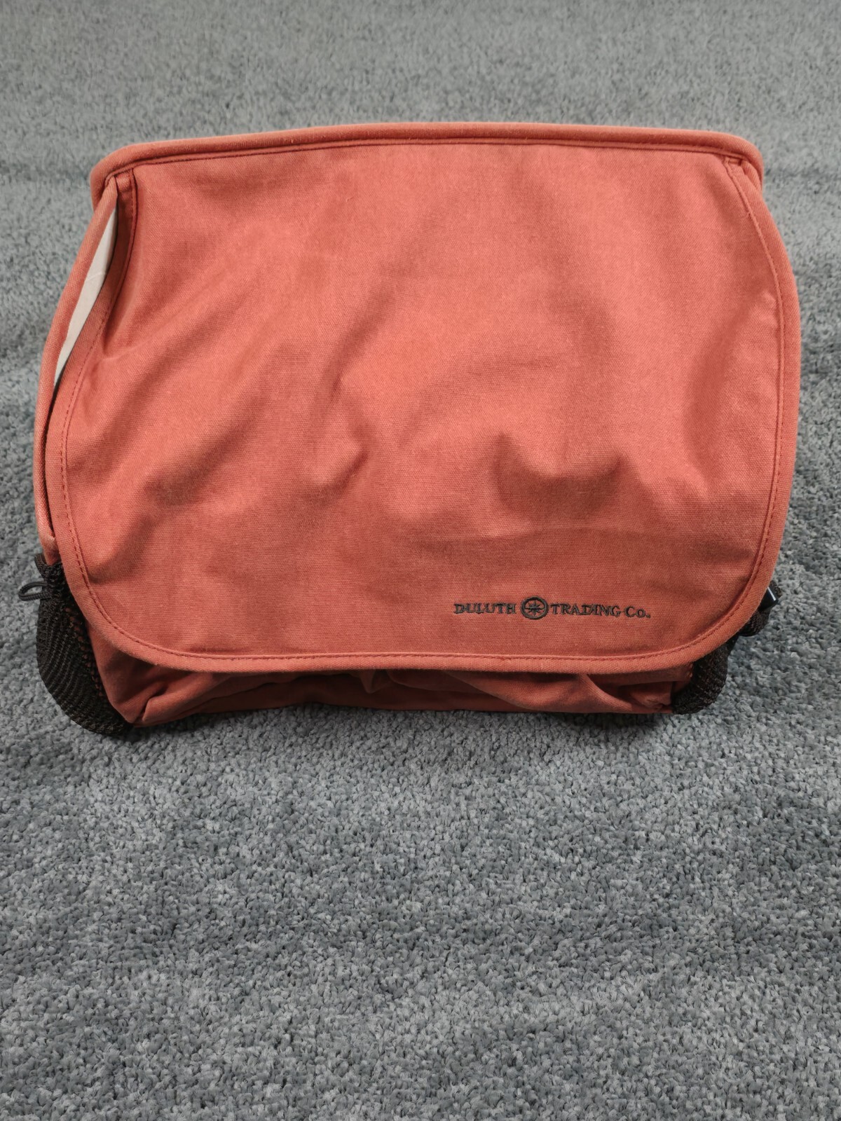 Duluth Trading Postmasters Tote Bag Canvas Messenger Travel Fire Burnt Orange