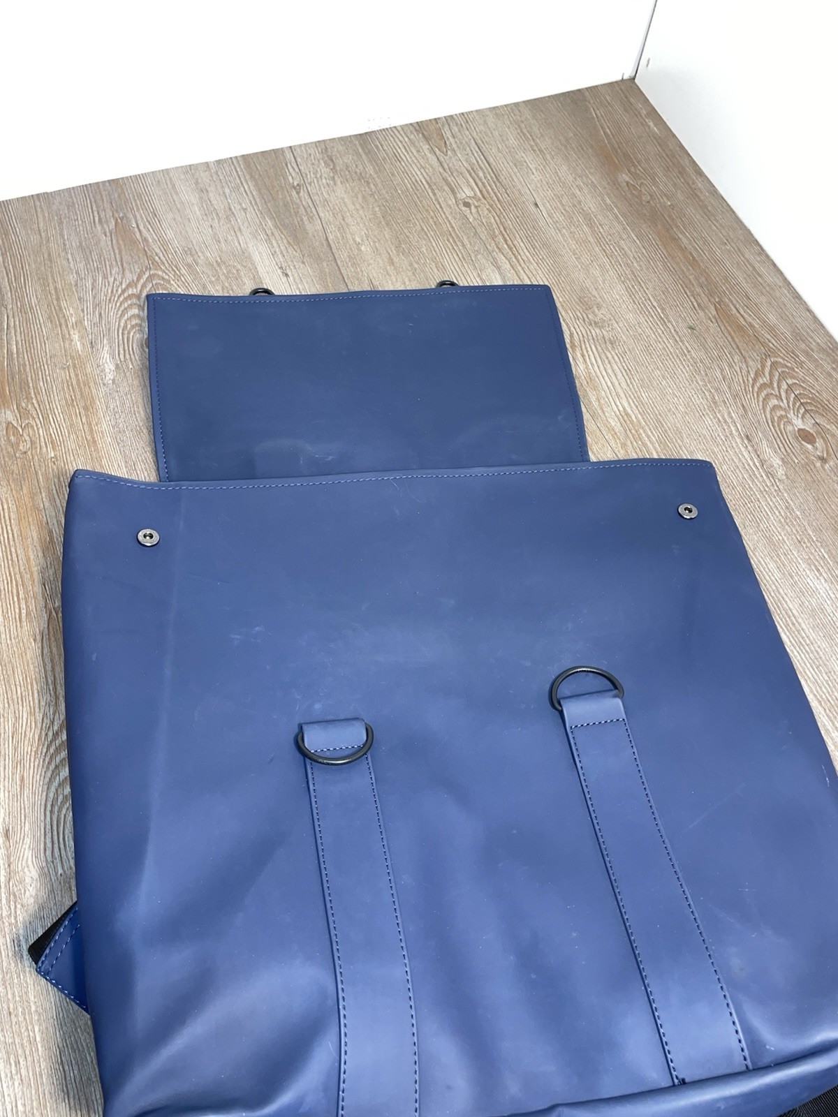 RAINS Messenger Backpack Bag Waterproof Blue Everyday Work School Gym