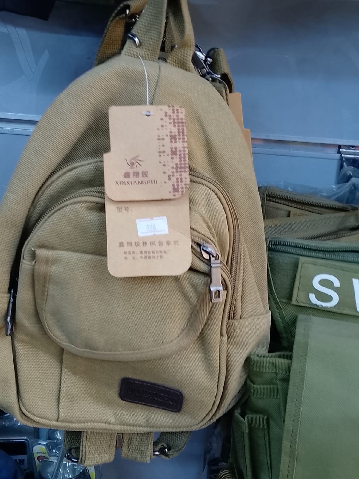 Backpacks for travel and work, various shapes and colors, made of linen