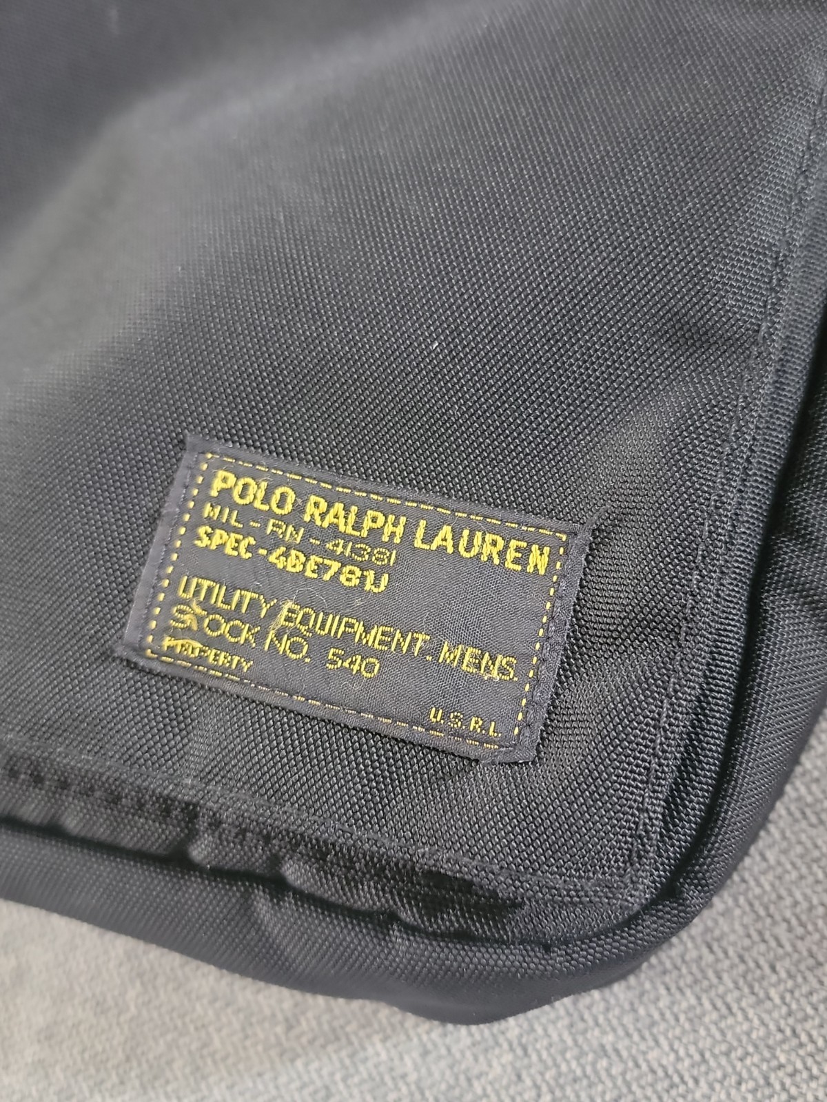 RARE Ralph Lauren Military Army Black/Camo Insulated Nylon Laptop Briefcase Bag