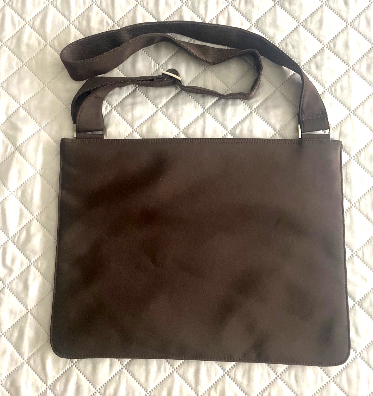 TRAVELSMITH Brown Laptop Shoulder Messenger Bag 15.5″ X 11.5″ Travel Smith