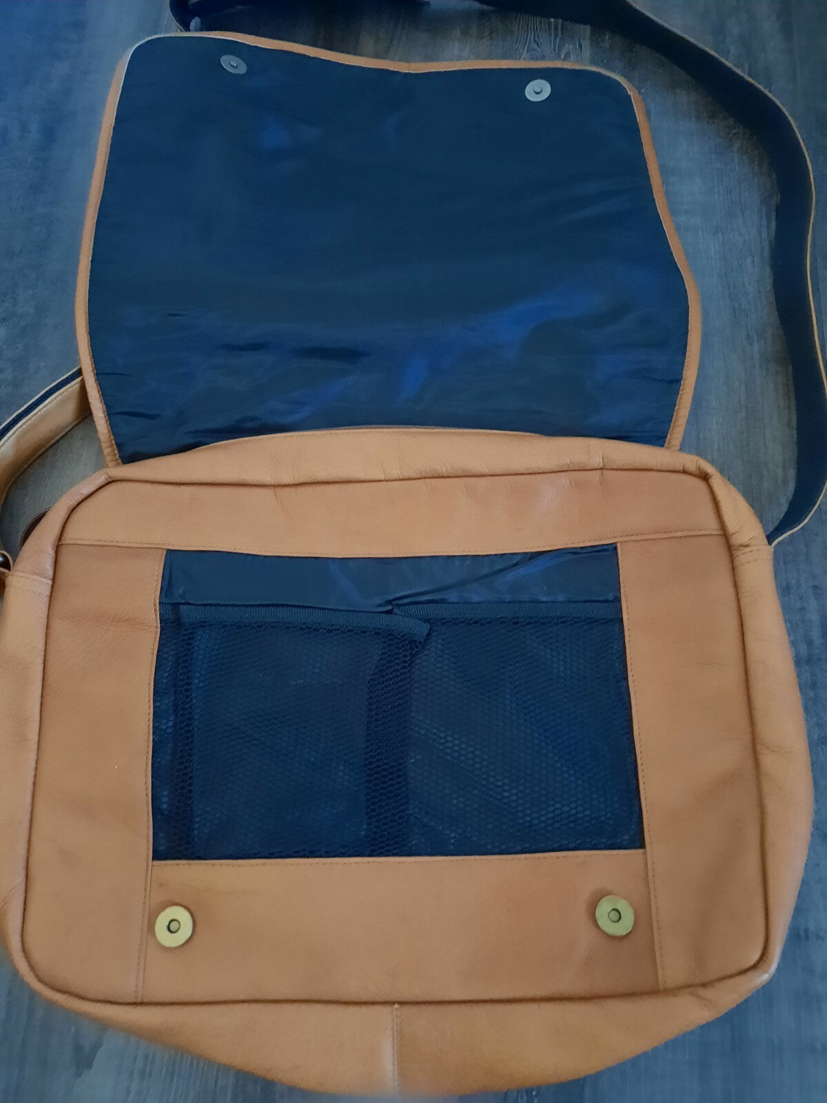 David King Leather Briefcase Messenger bag