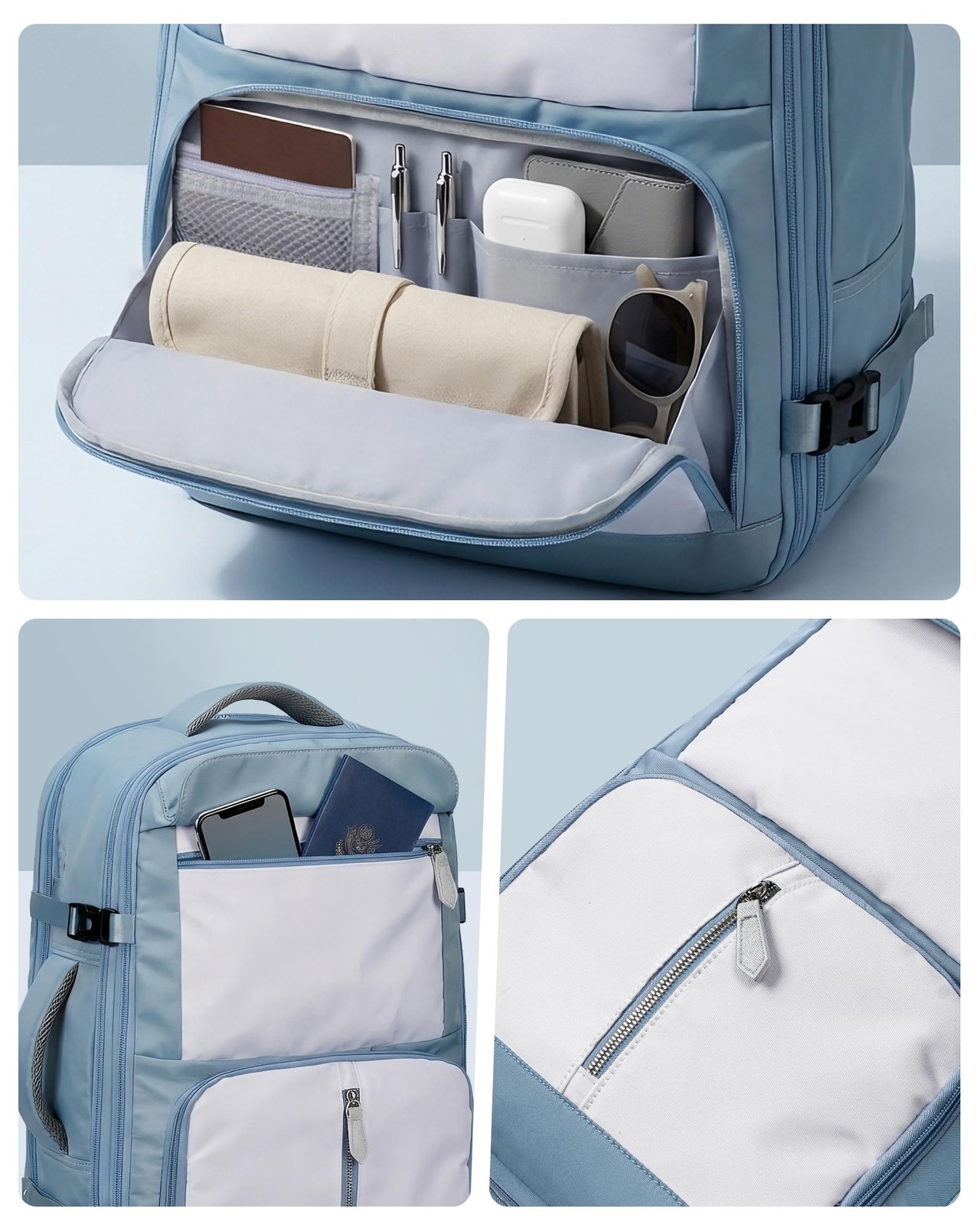 Frontier Airlines Personal Item Bag, Expandable 18x14x8 Inches Travel backpac…