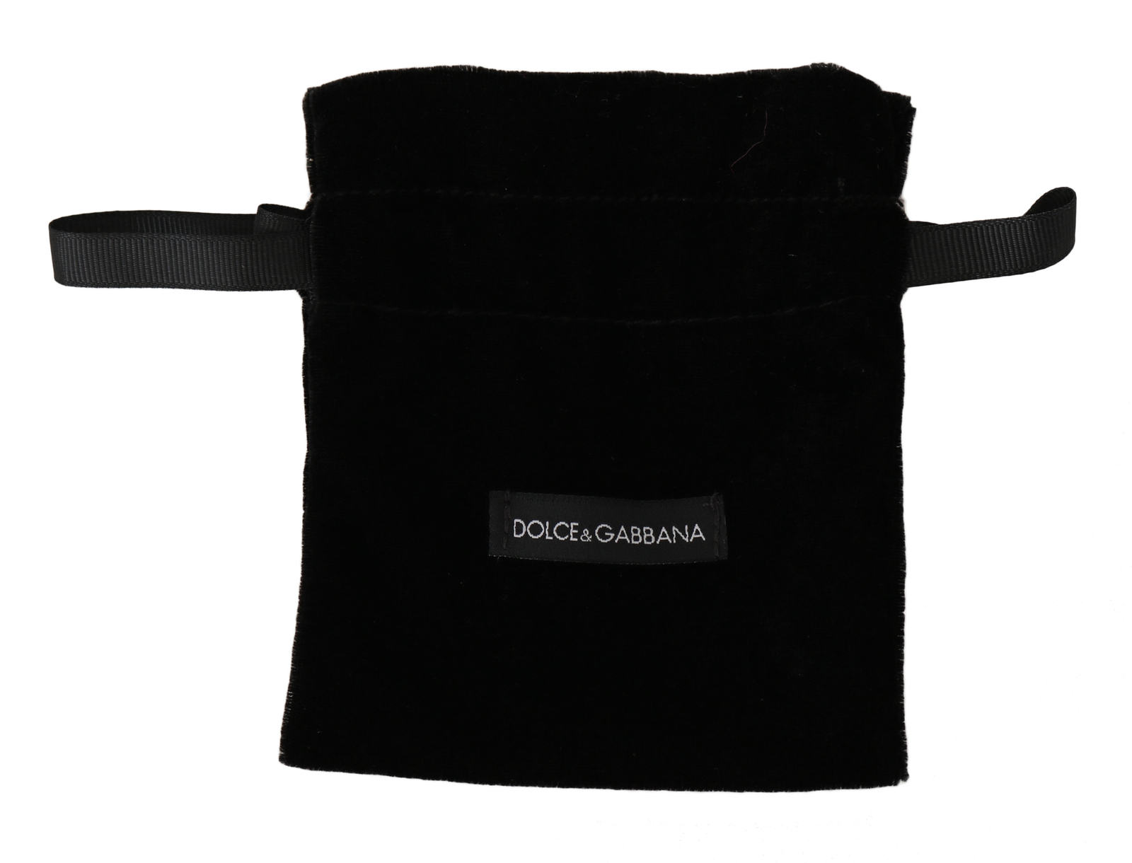 DOLCE & GABBANA Dustbag Cover Bag Cotton Black Drawstring Small 12cm x 10cm