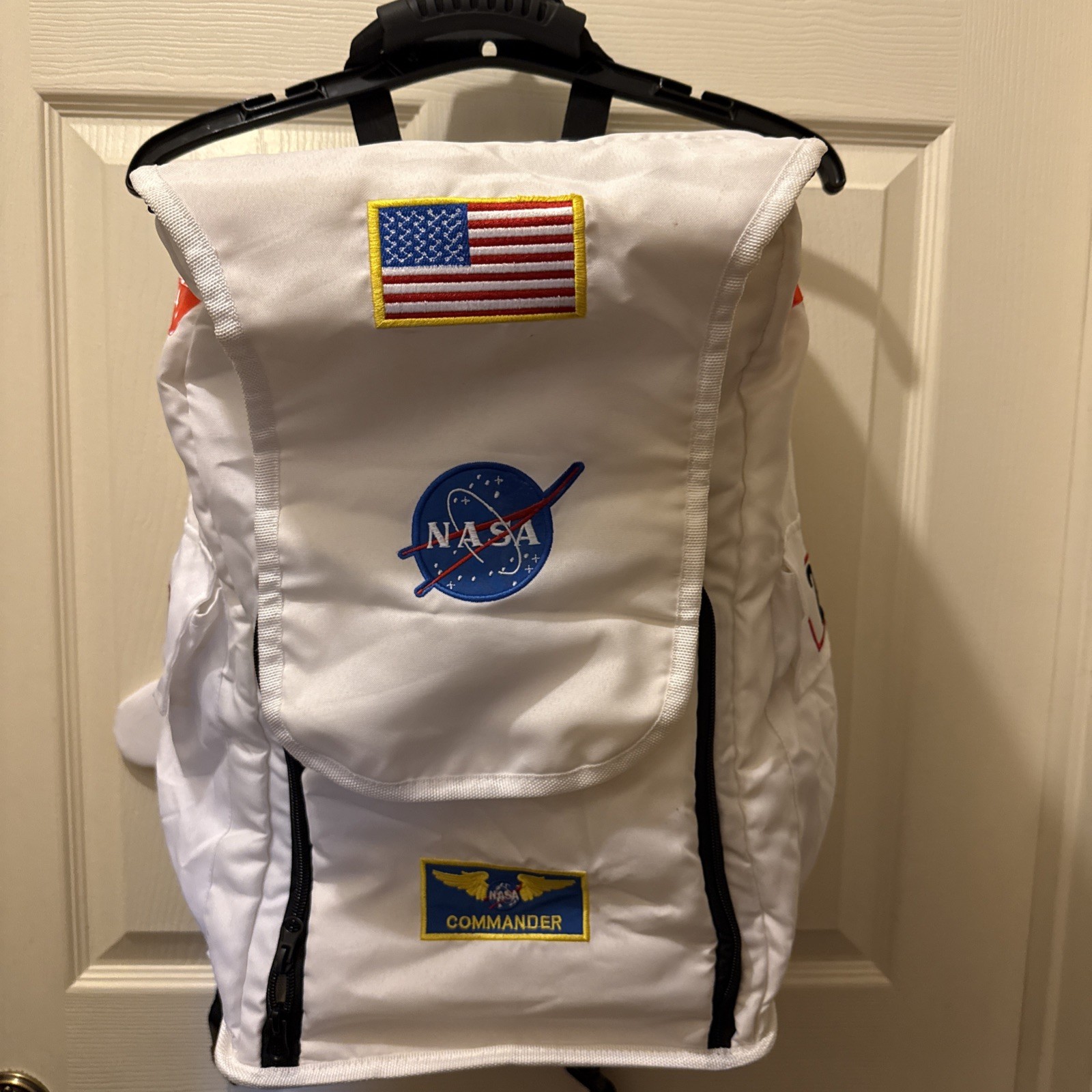 Aeromax Jr. Astronaut Backpack, White, NASA patches Adults/Childrens