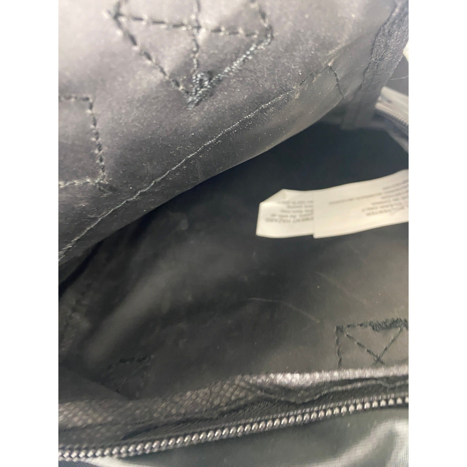 Small Black Nylon Crossbody Bag Mini Travel Purse Zip Multi Pocket