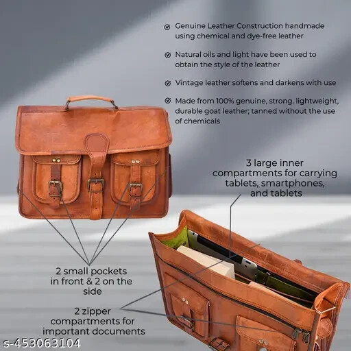 Leather Personalize18 Inch Laptop Messenger Bag for Men and Women Best Crossbody