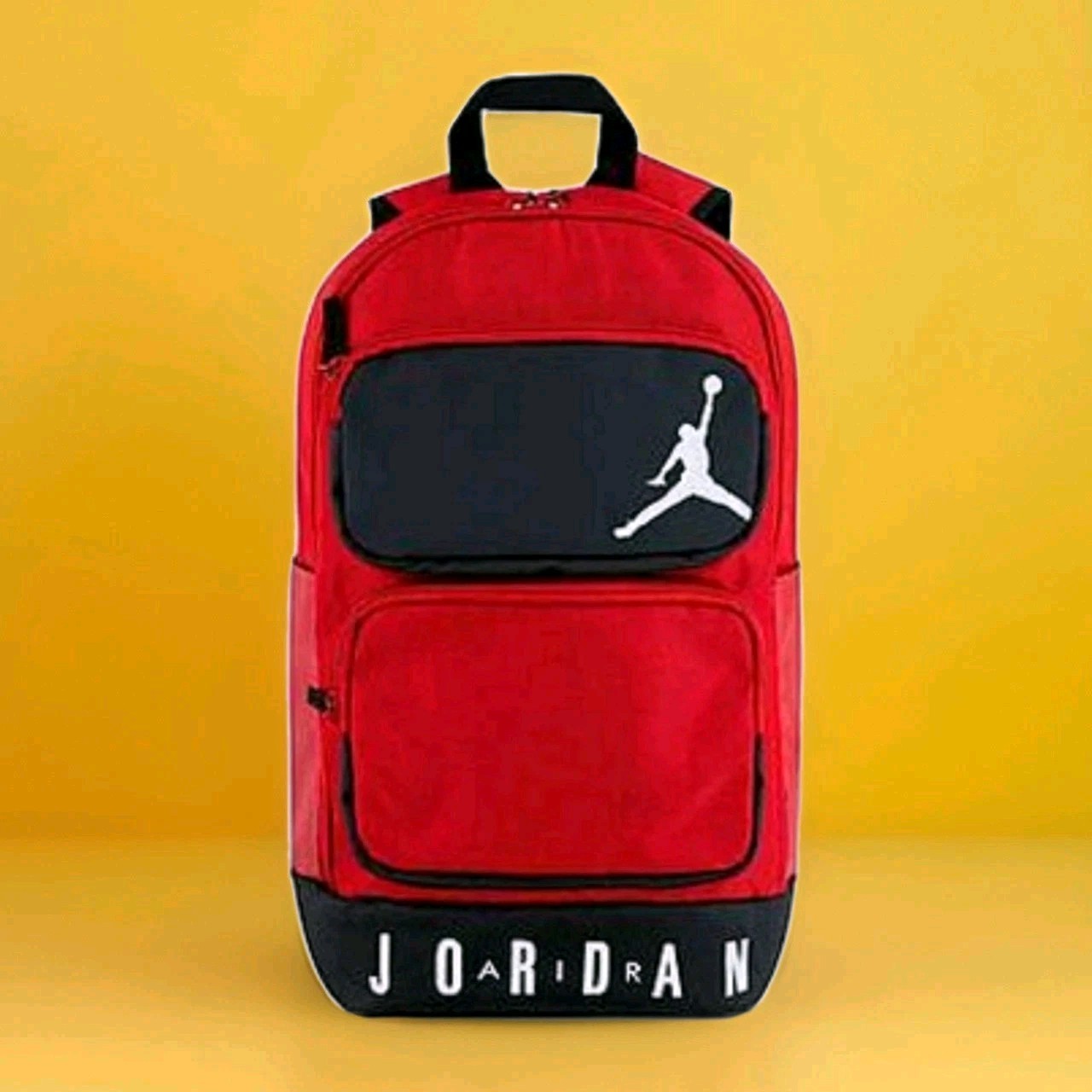Air Jordan Essential Red Black White Back to School 25 L Backpack 9A0670 H24 NEW