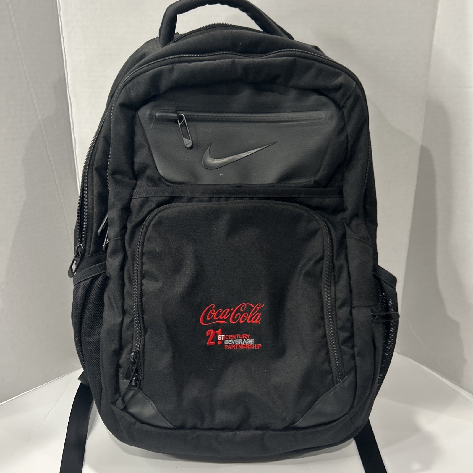 Nike Utility Backpack Laptop Coca Cola Coke Logo Multi-pocket Tech Work Travel